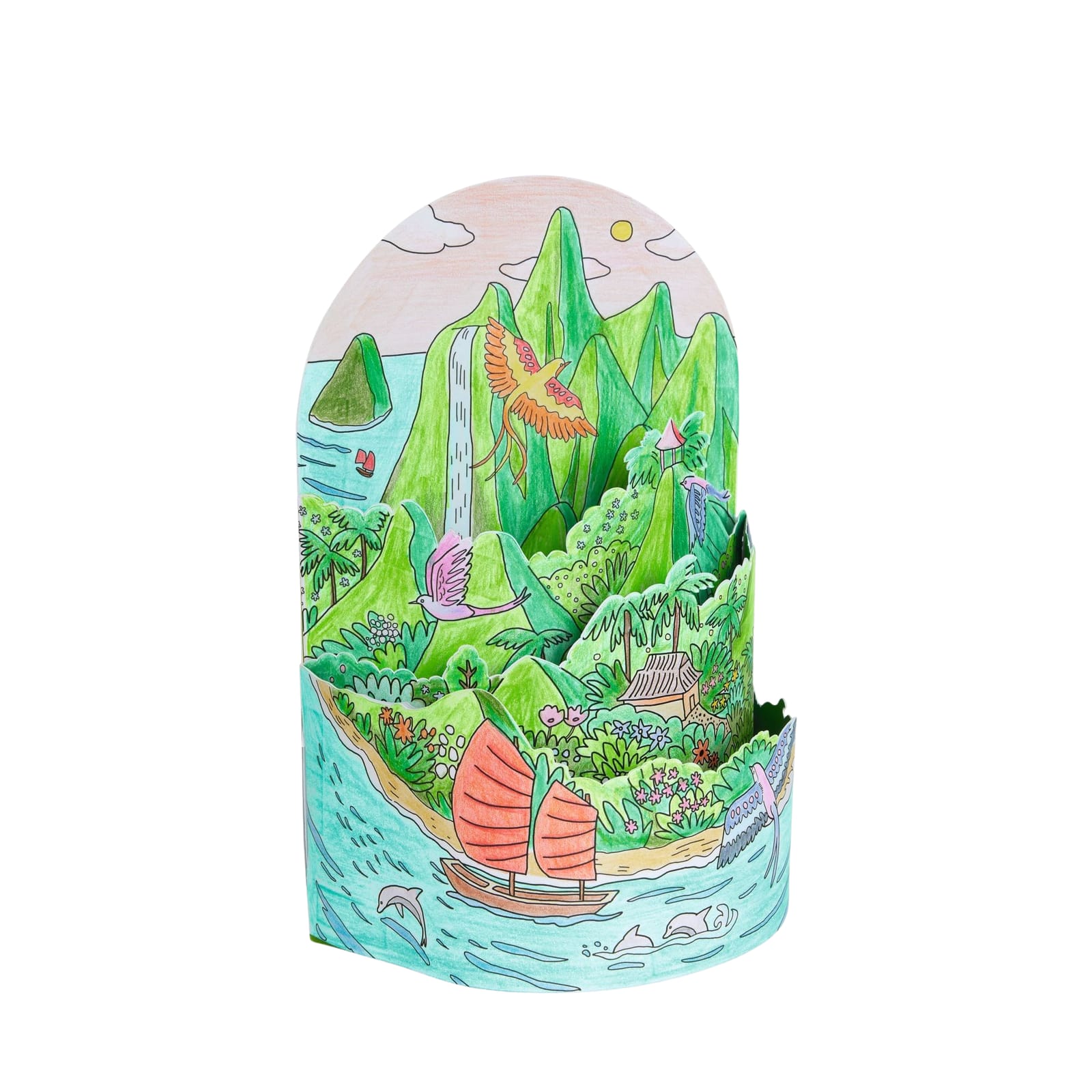 3D Colouring Craft Set - My Island