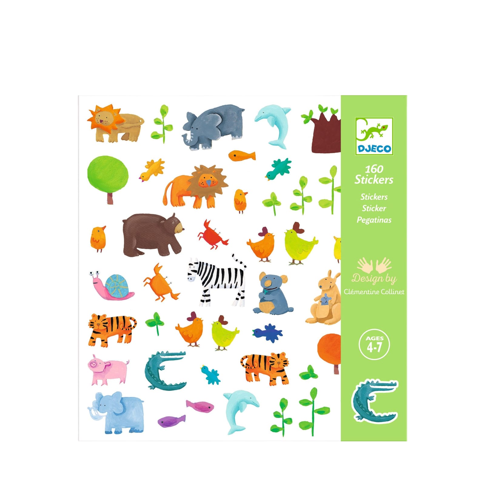 160 Stickers On Sheets - Animals