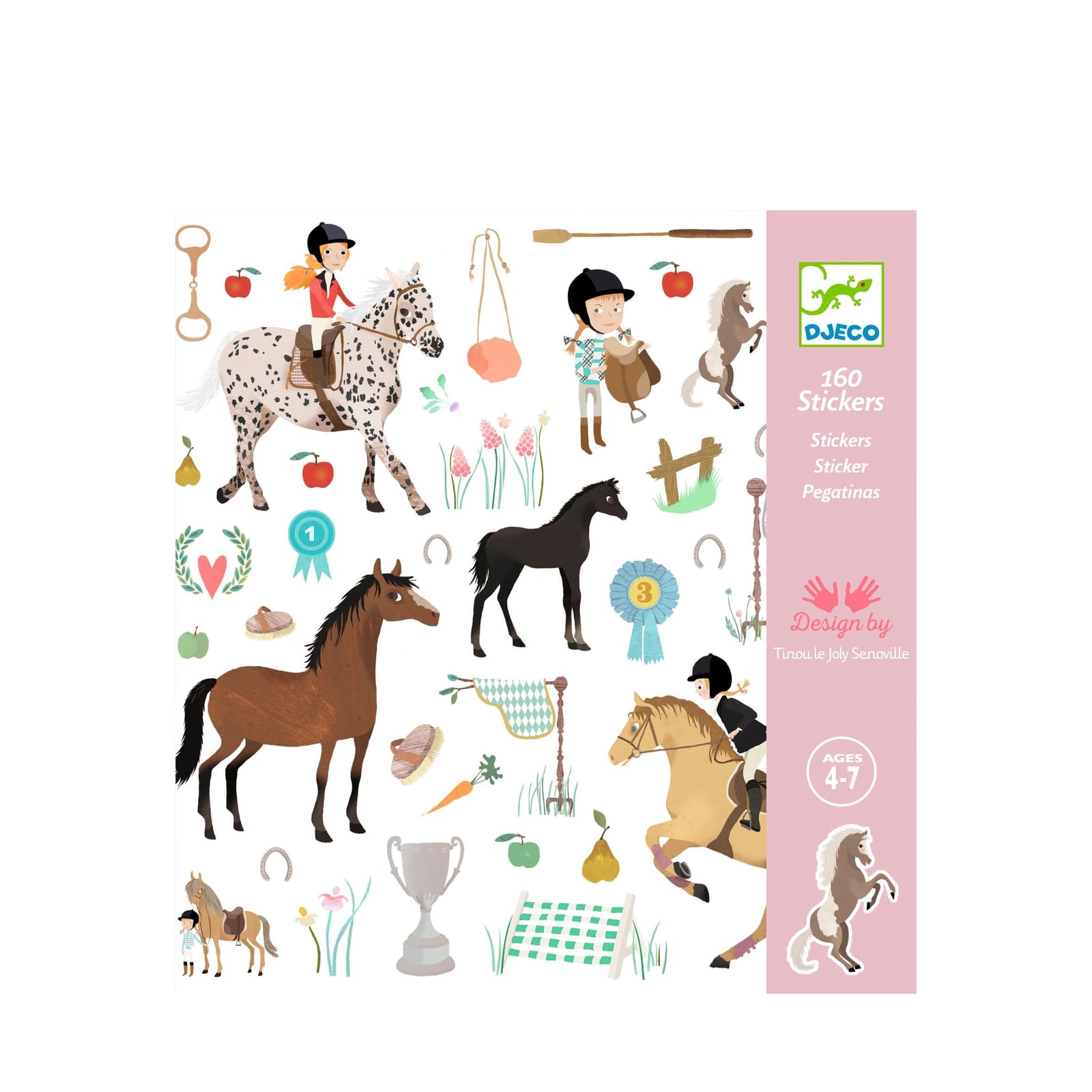 160 Stickers On Sheets - Horses