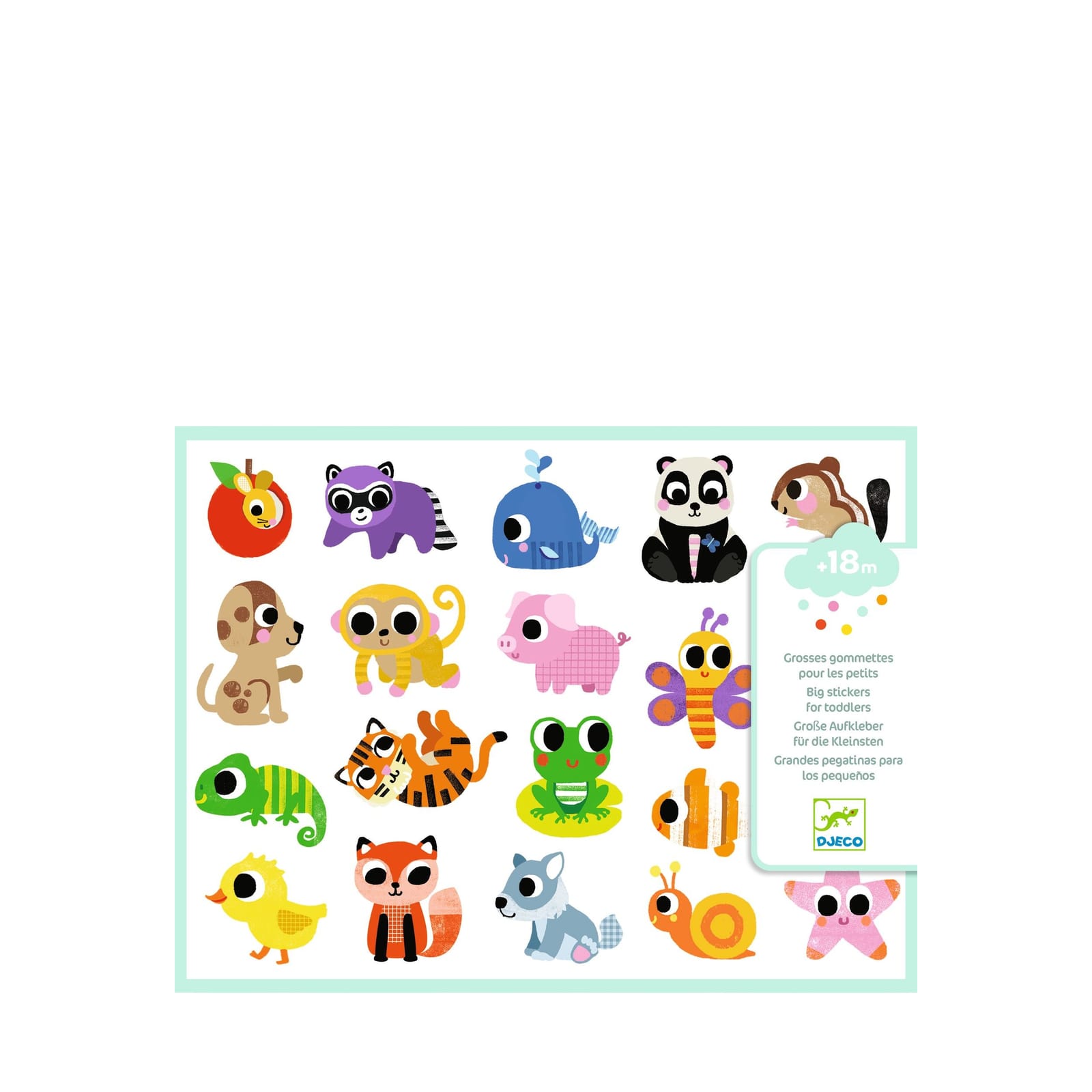 100 Coloured Stickers - Baby Animals