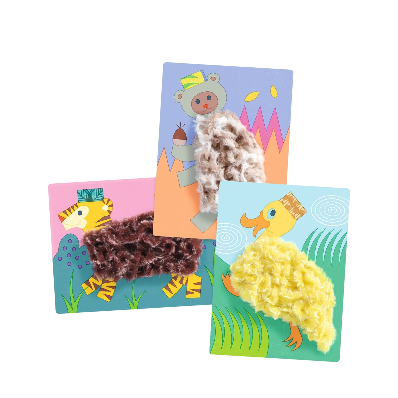 Wool and Velcro Craft Set - Animals Hats