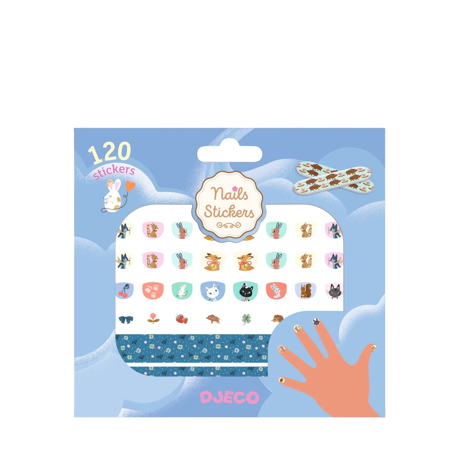 120 Nail Stickers - Cute Animals