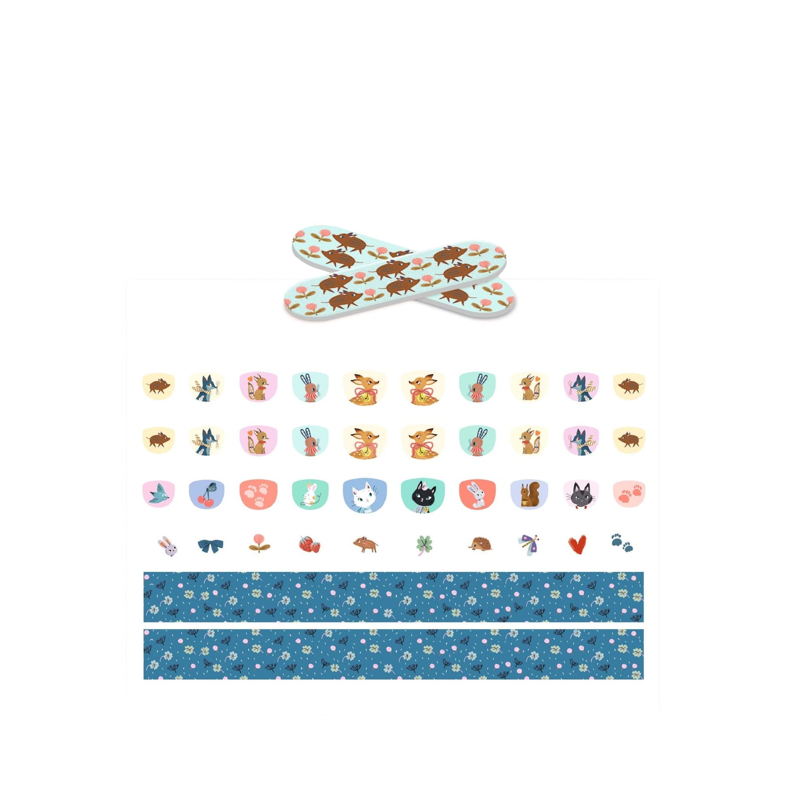 120 Nail Stickers - Cute Animals