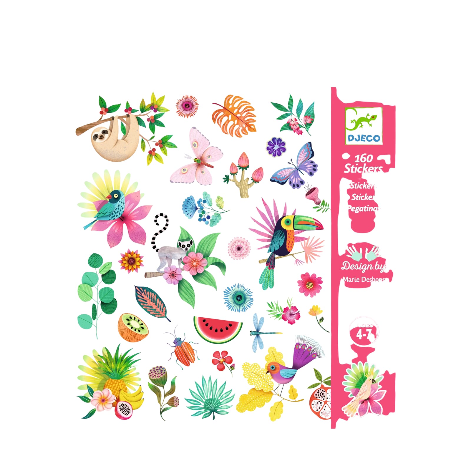 160 Stickers On Sheets - Paradise