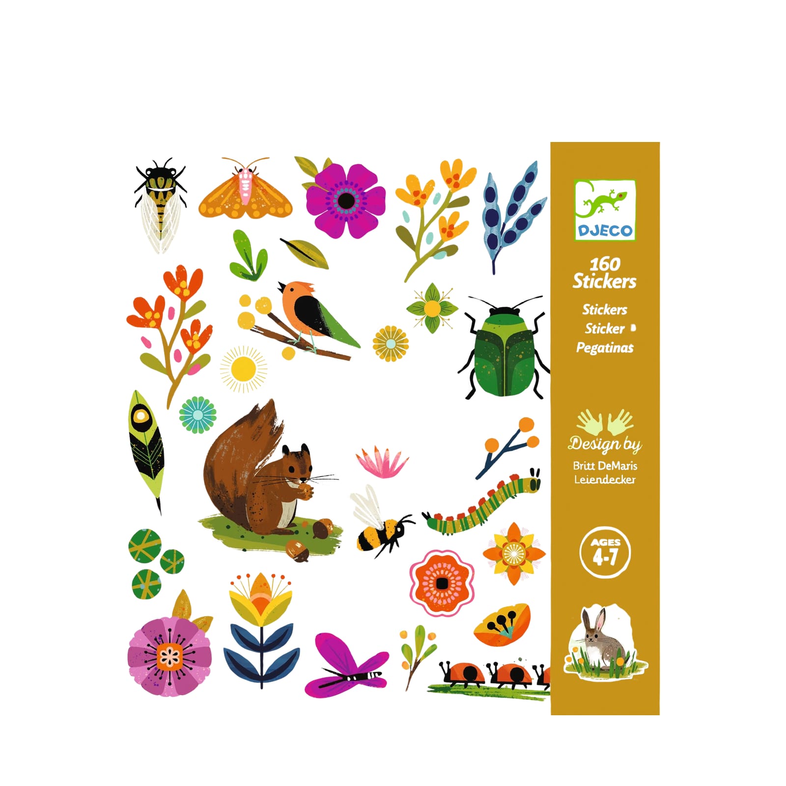 160 Stickers On Sheets - Garden