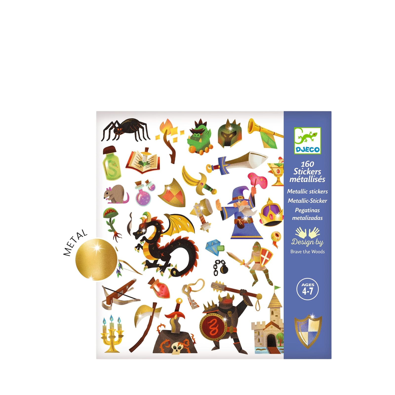 160 Stickers On Sheets - Medieval Fantasy