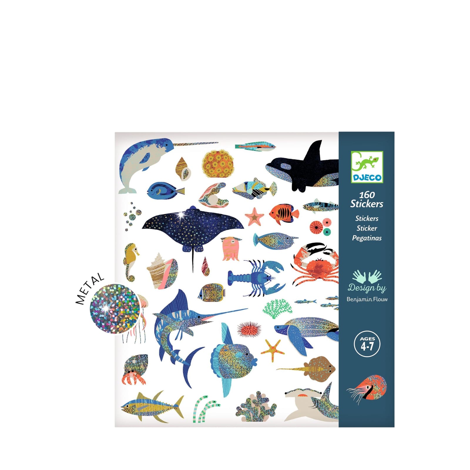 160 Stickers On Sheets - Ocean