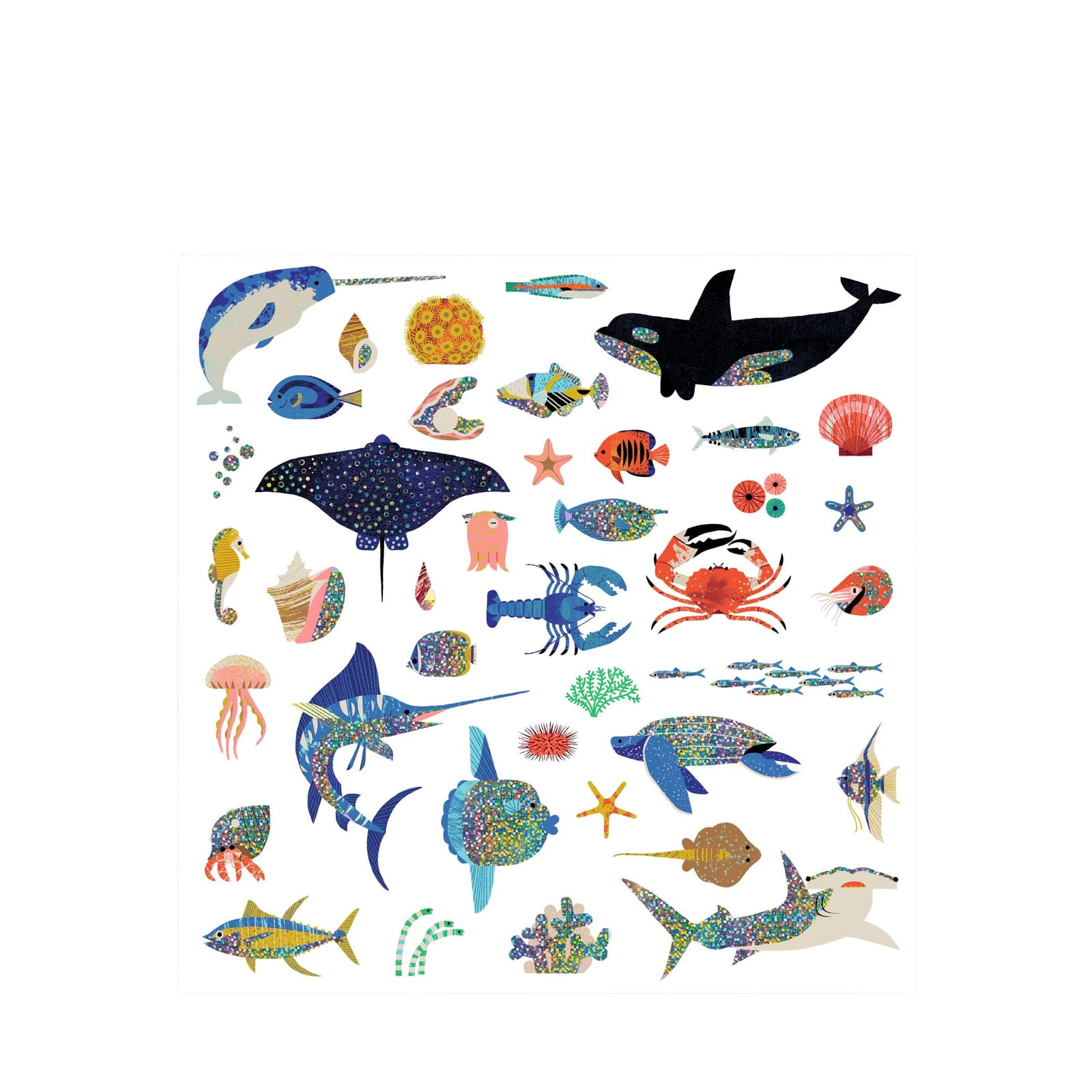 160 Stickers On Sheets - Ocean
