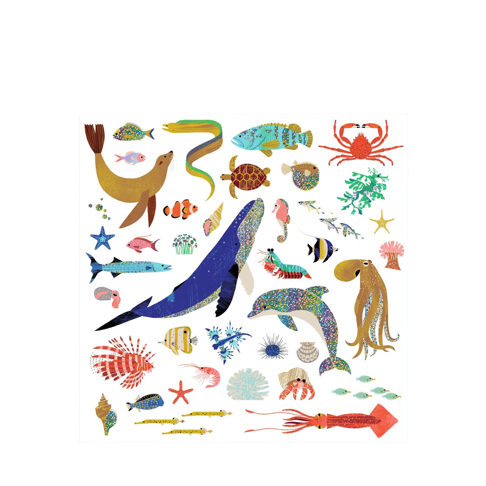 160 Stickers On Sheets - Ocean