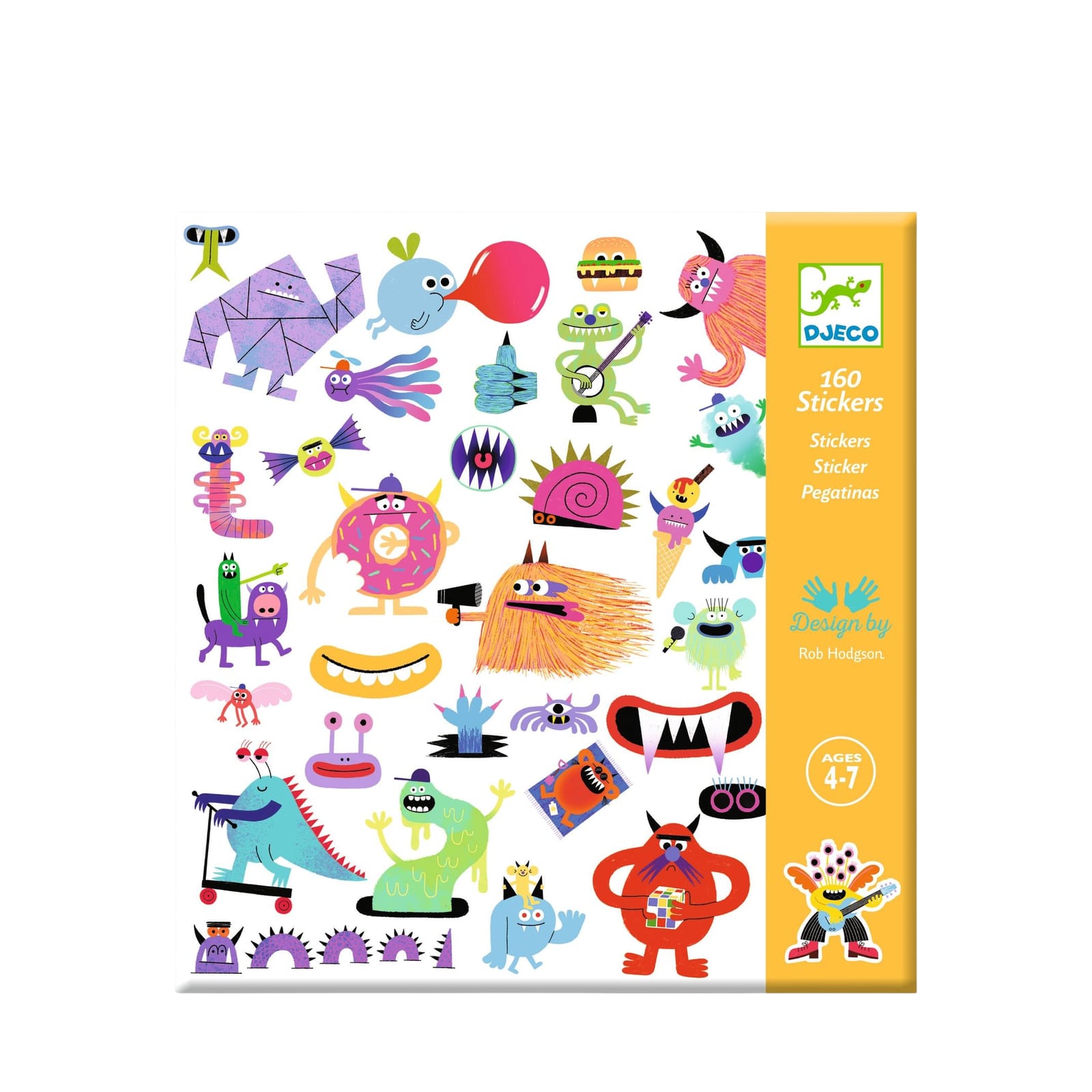 160 Stickers On Sheets - Monsters