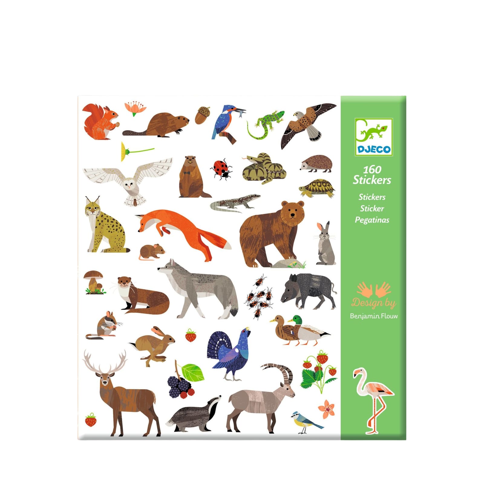 160 Stickers On Sheets - Forest Animals