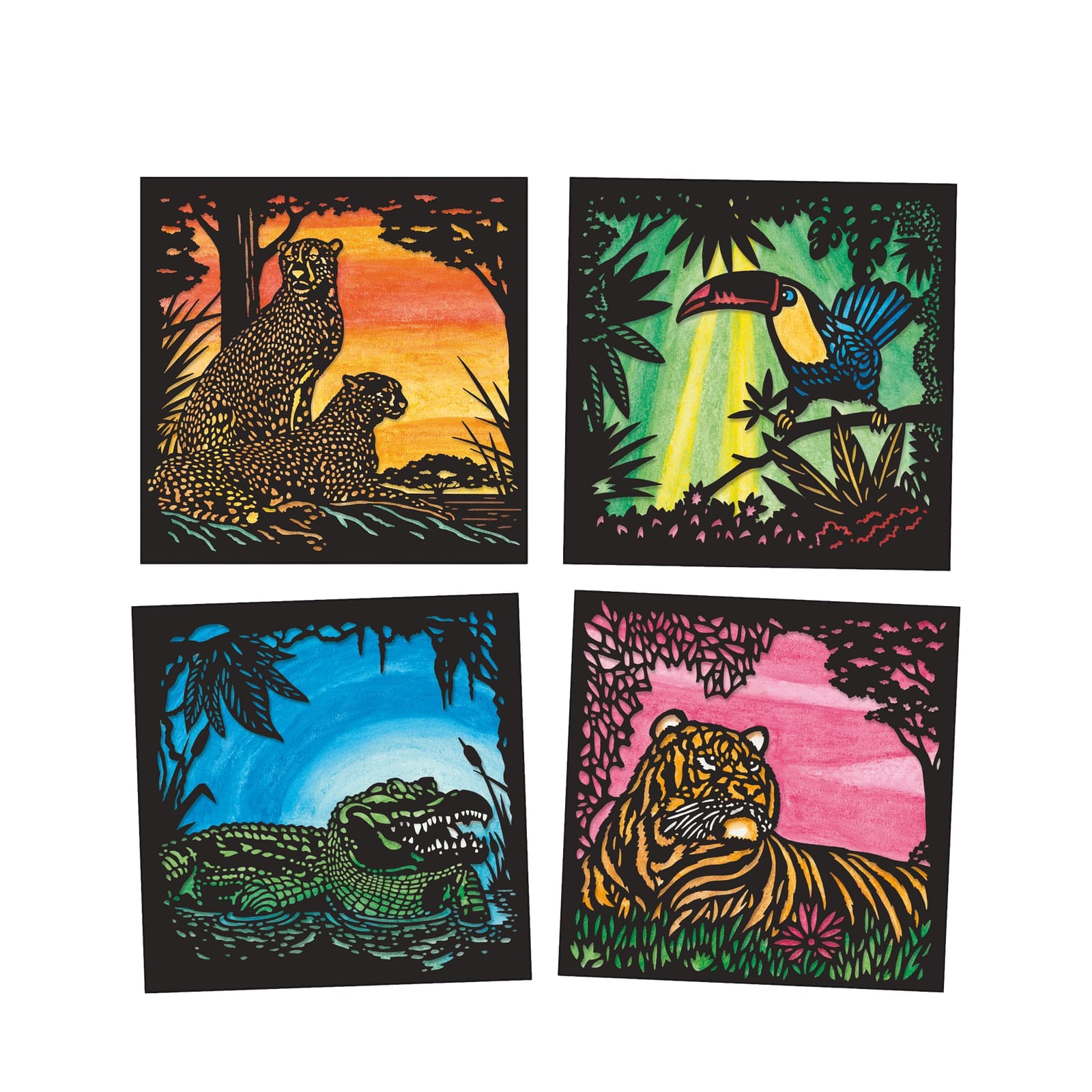 Watercolour Painting - Jungle Animals