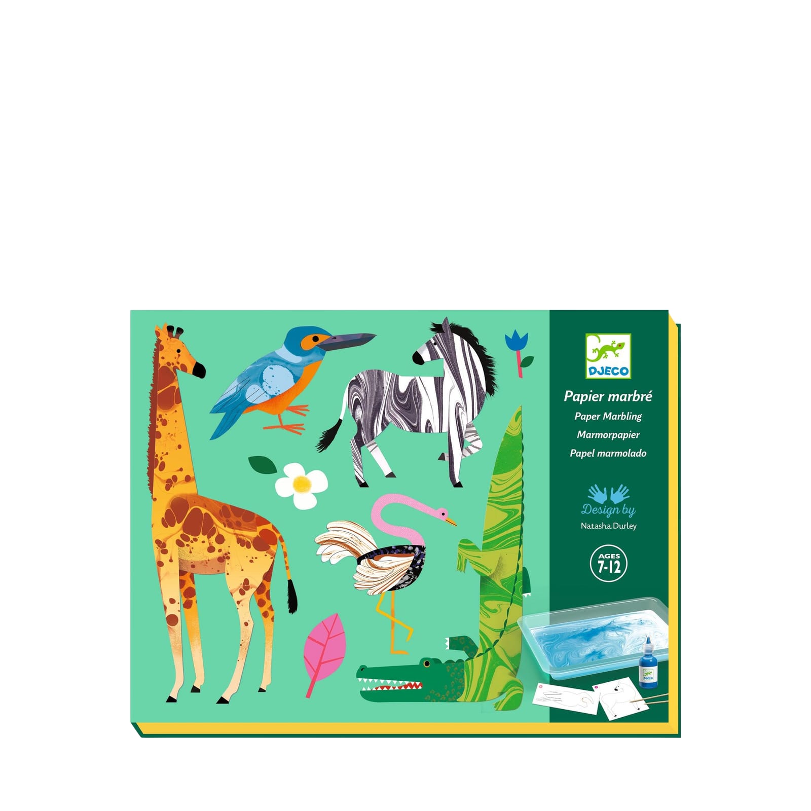 Marble Painting - Jungle Animals