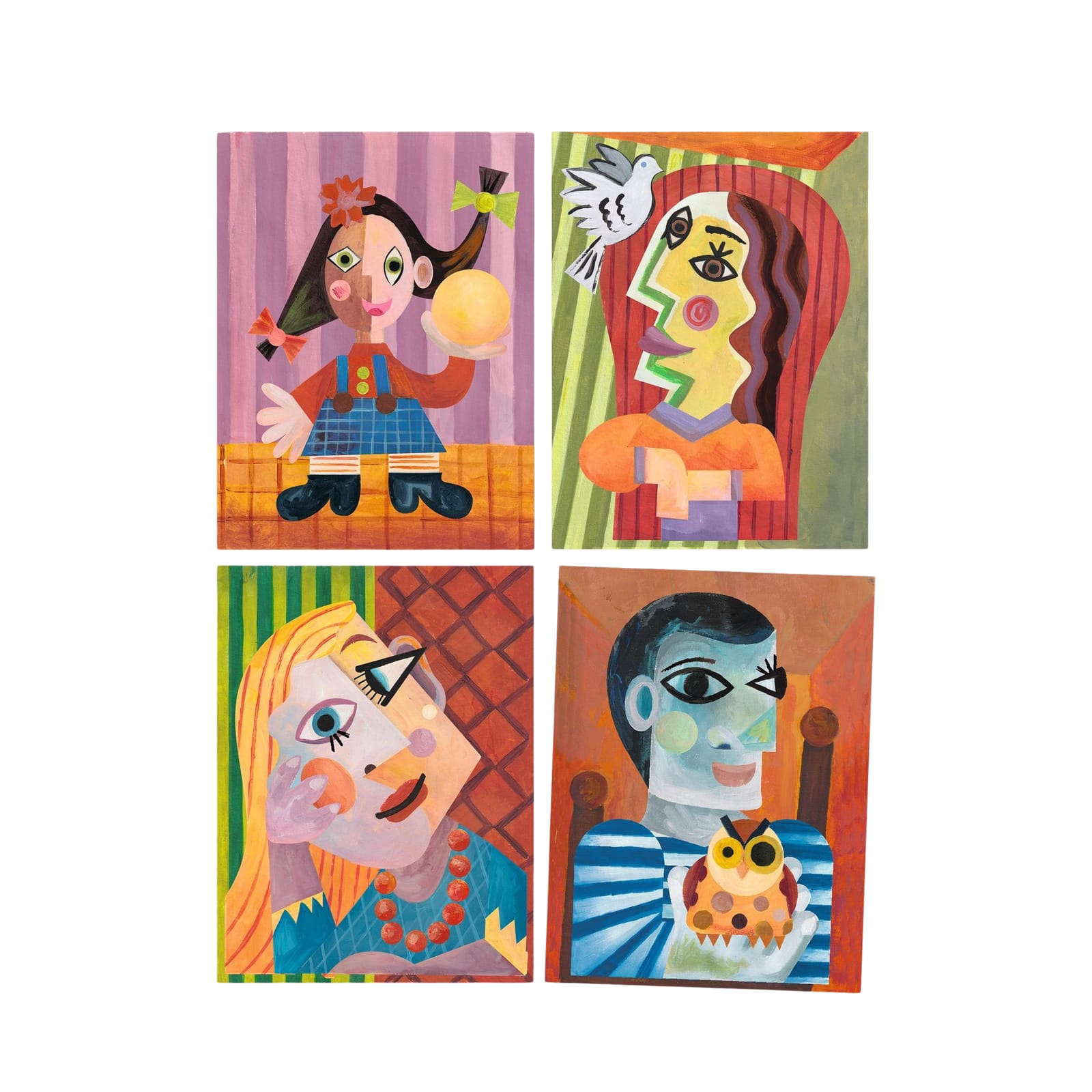 Paper Collage Craft Set - Square Head
