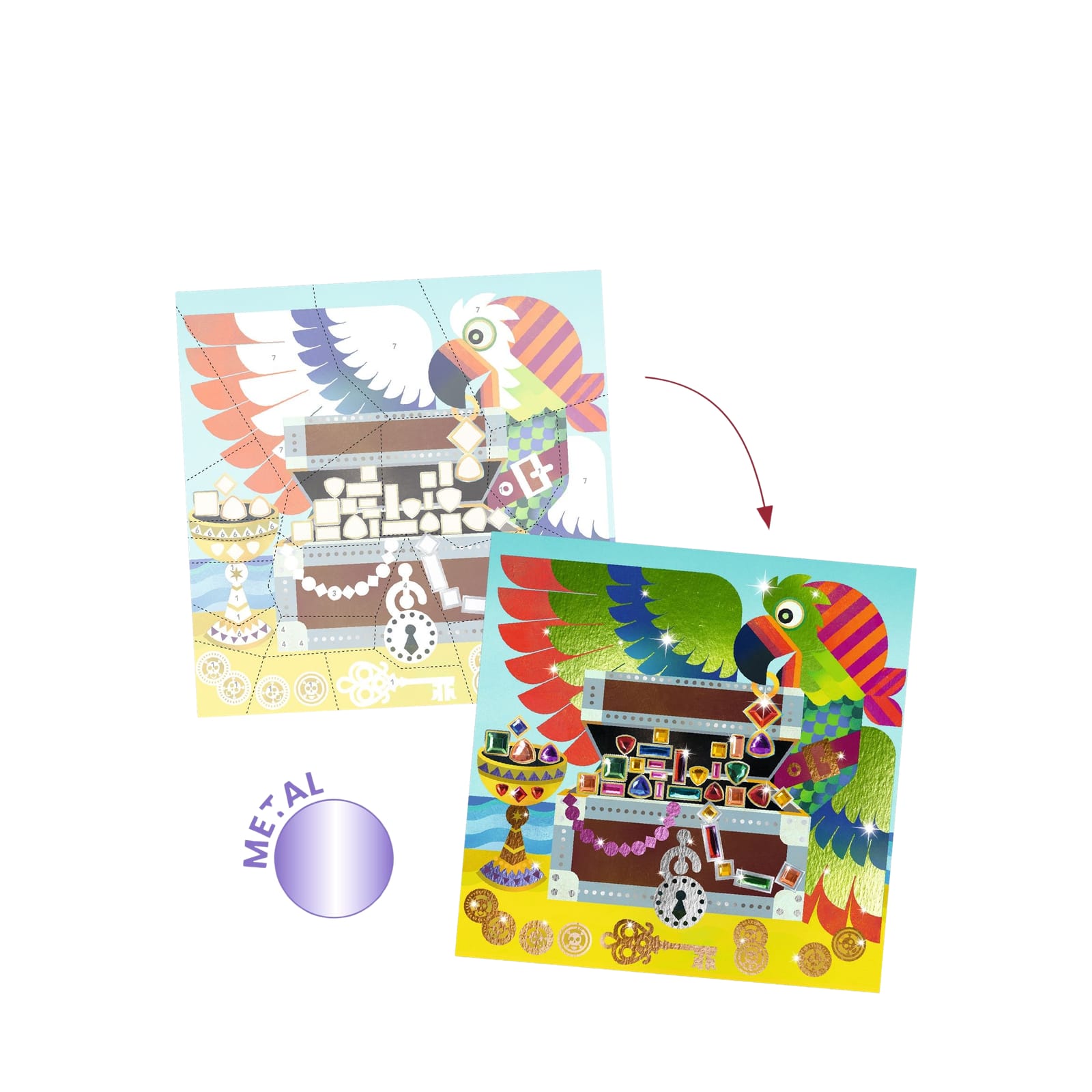 Foil Paper Craft Set - Pirates