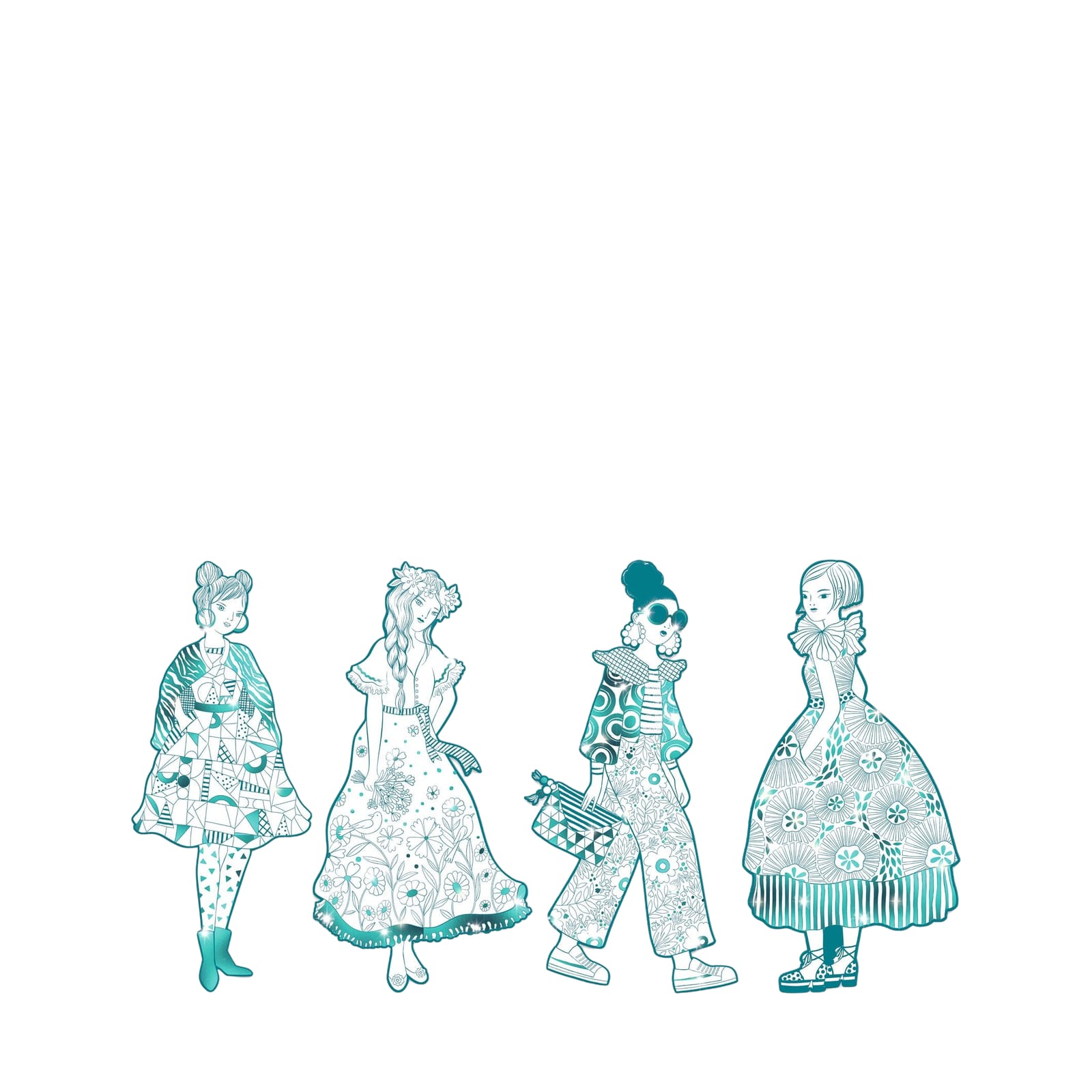Colouring Fashion Craft Set - Rebecca and Friends