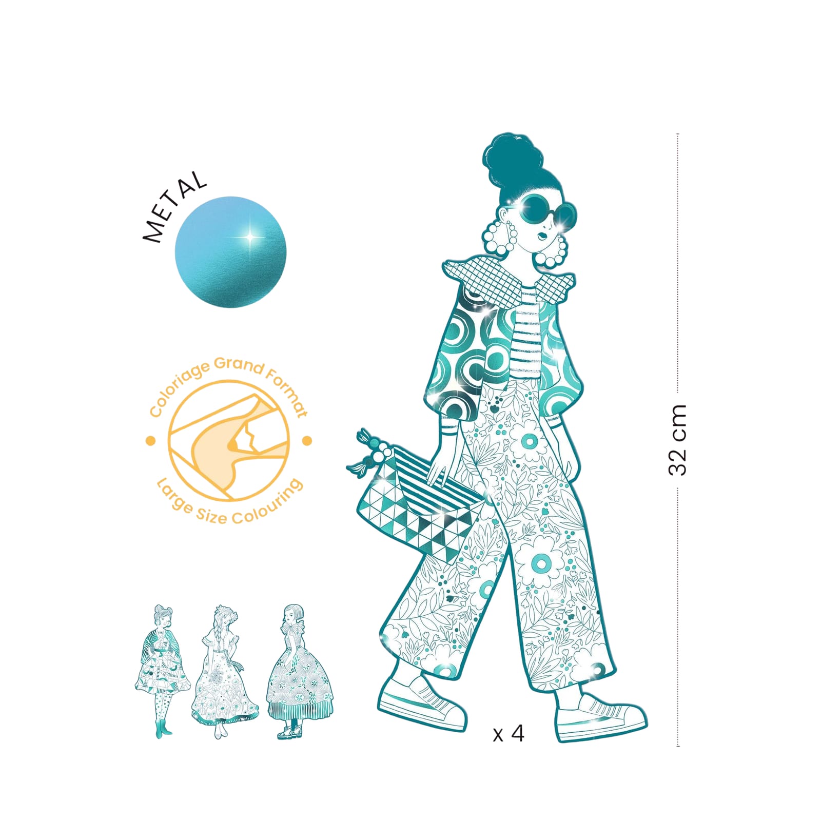 Colouring Fashion Craft Set - Rebecca and Friends