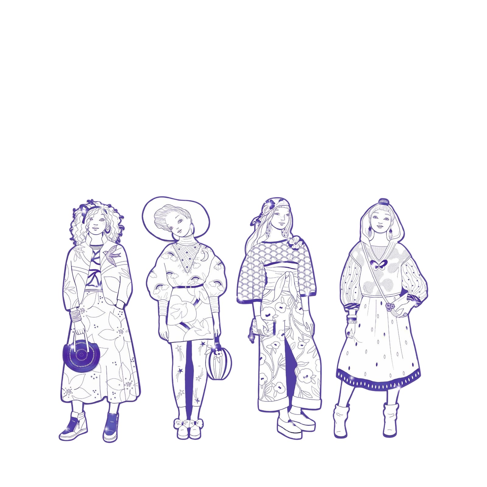 Colouring Fashion Craft Set - Zaho and Friends