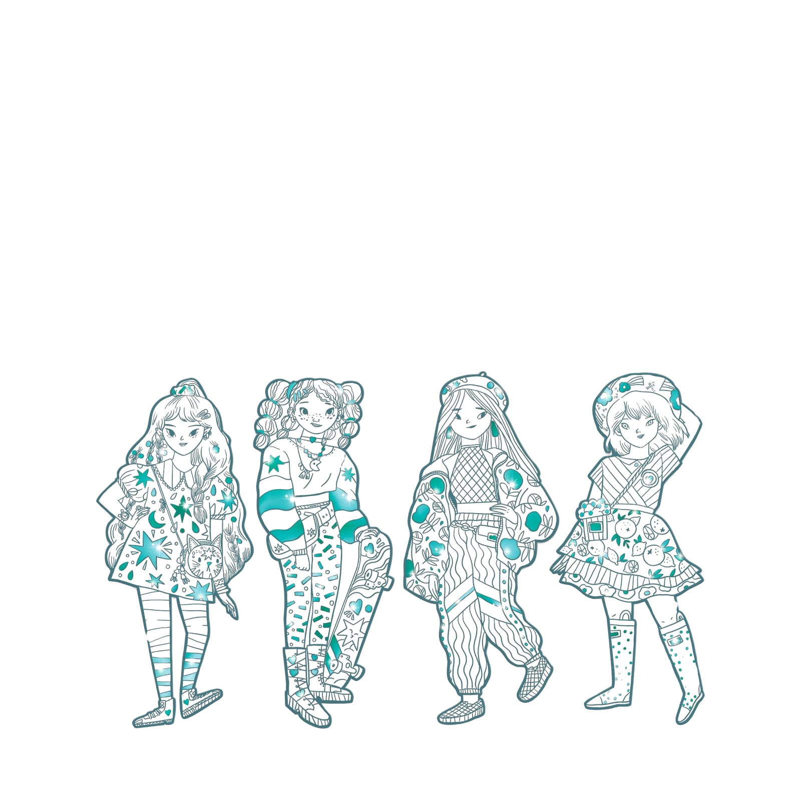 Colouring Fashion Craft Set - Angele and Friends