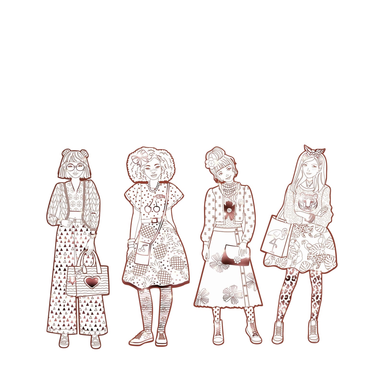 Colouring Fashion Craft Set - Nina and Friends