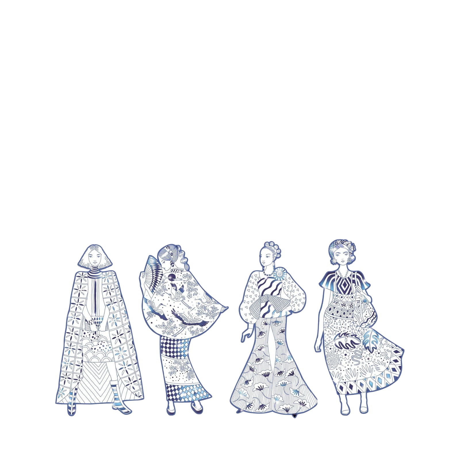 Colouring Fashion Craft Set - Laura and Friends