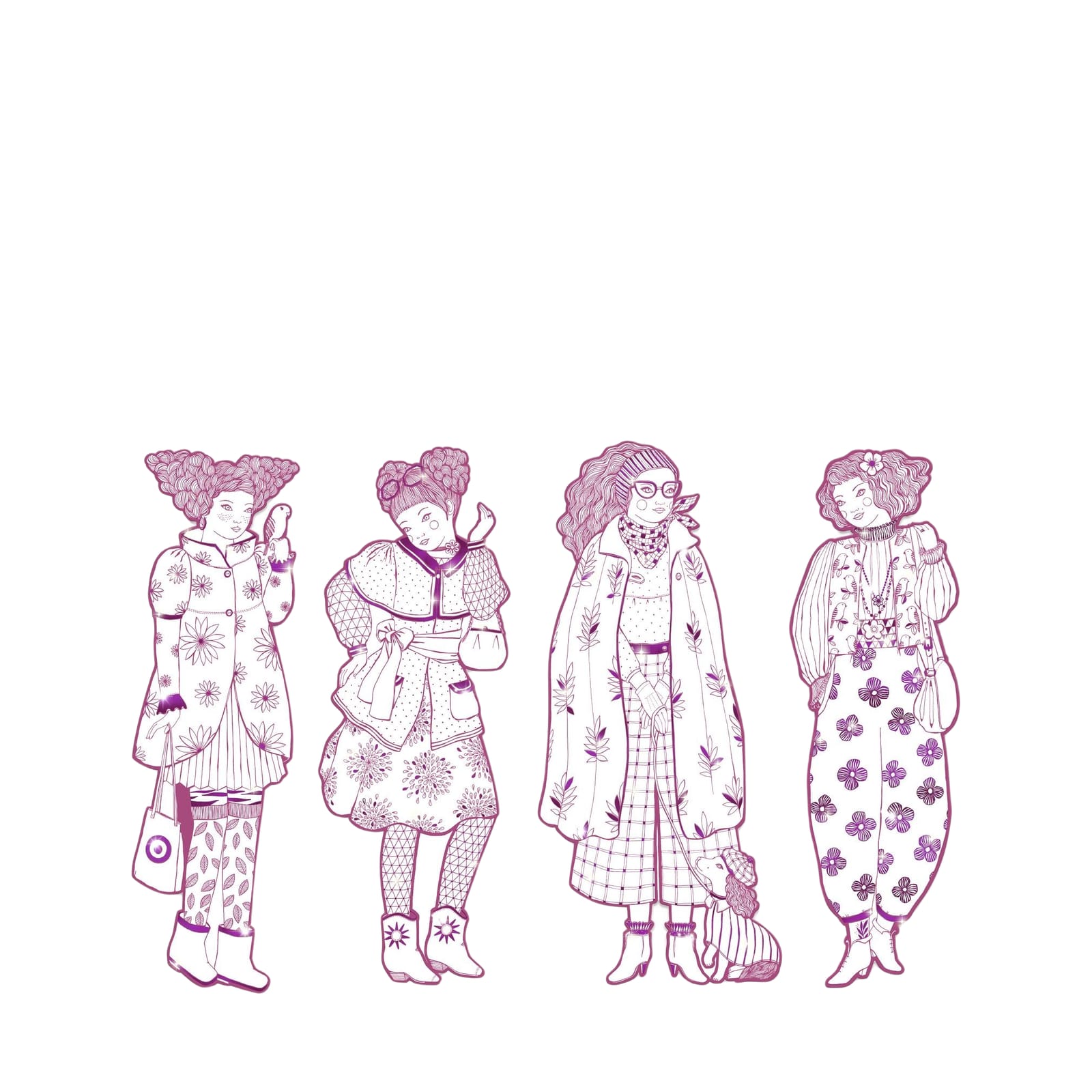 Colouring Fashion Craft Set - Rosemary and Friends
