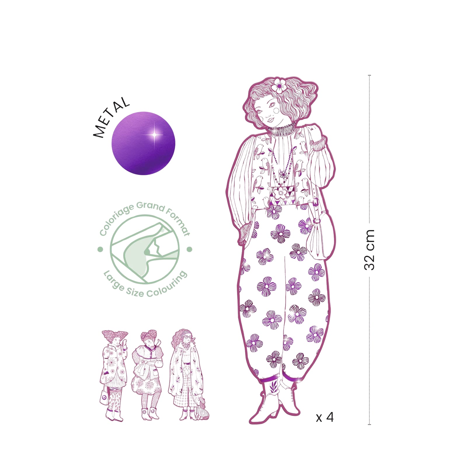 Colouring Fashion Craft Set - Rosemary and Friends