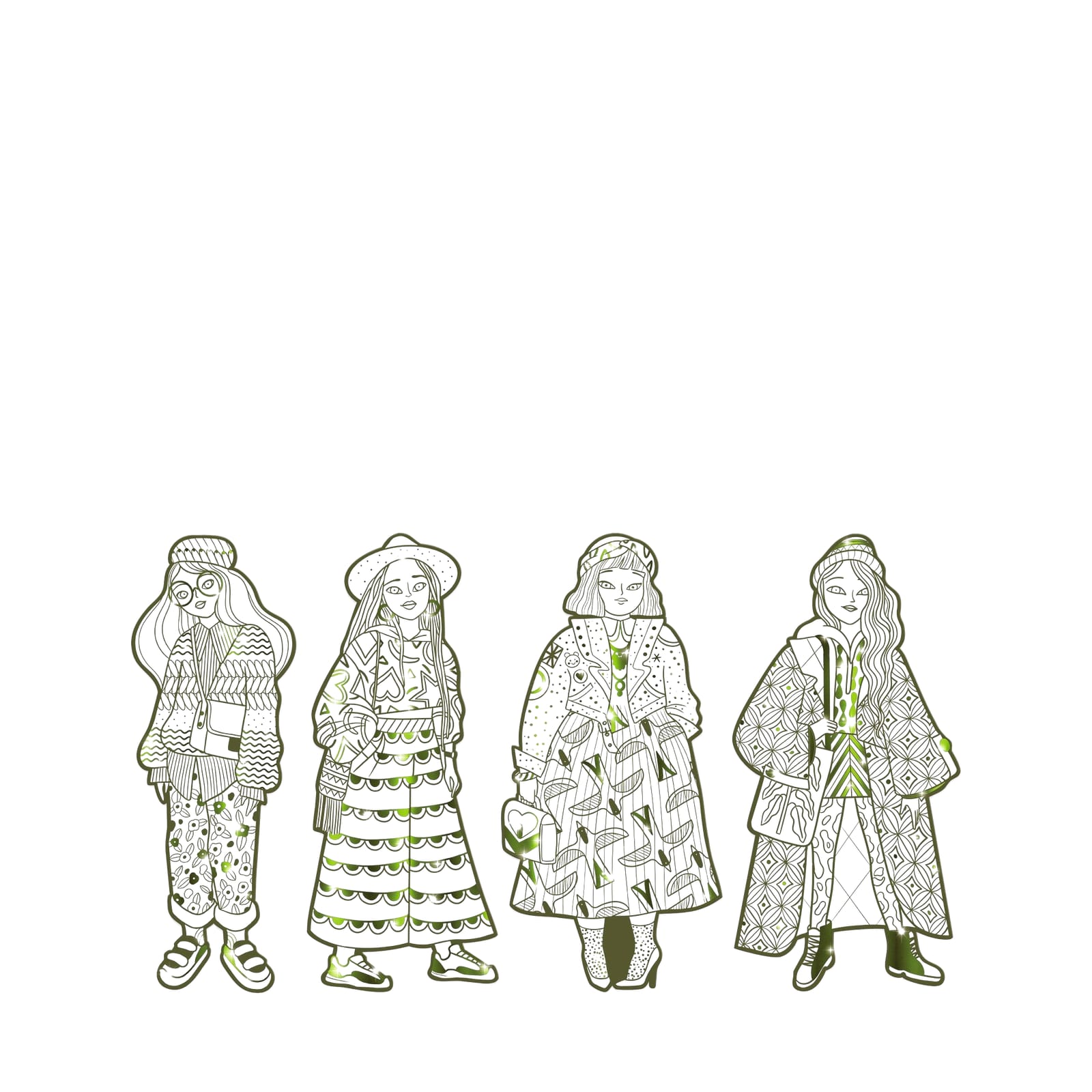 Colouring Fashion Craft Set - Bowie and Friends