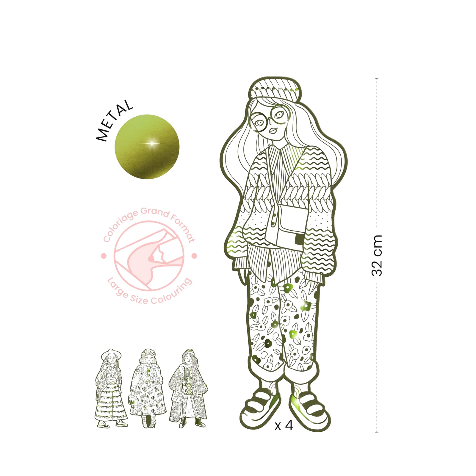 Colouring Fashion Craft Set - Bowie and Friends