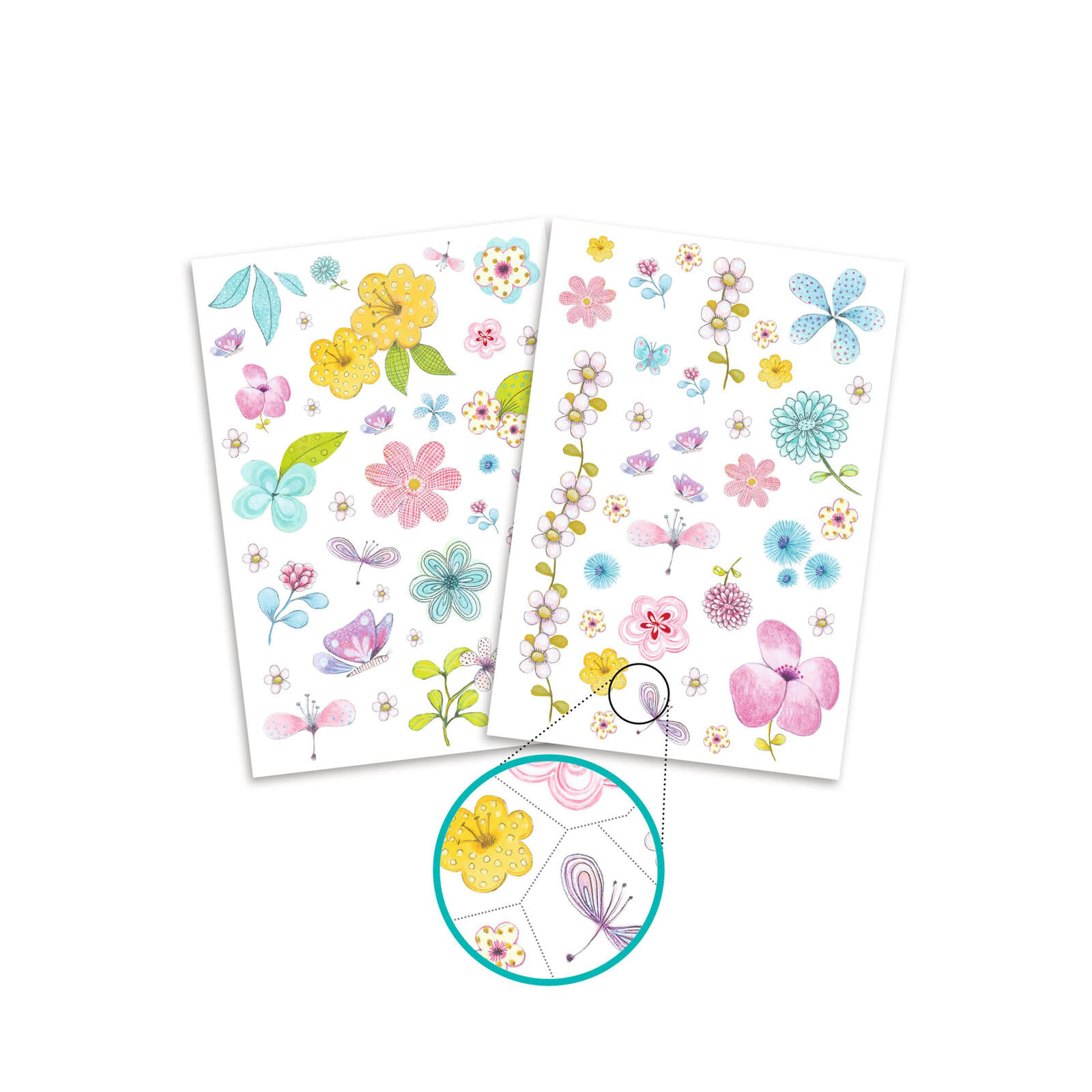 50 Temporary Tattoos - Field Flowers