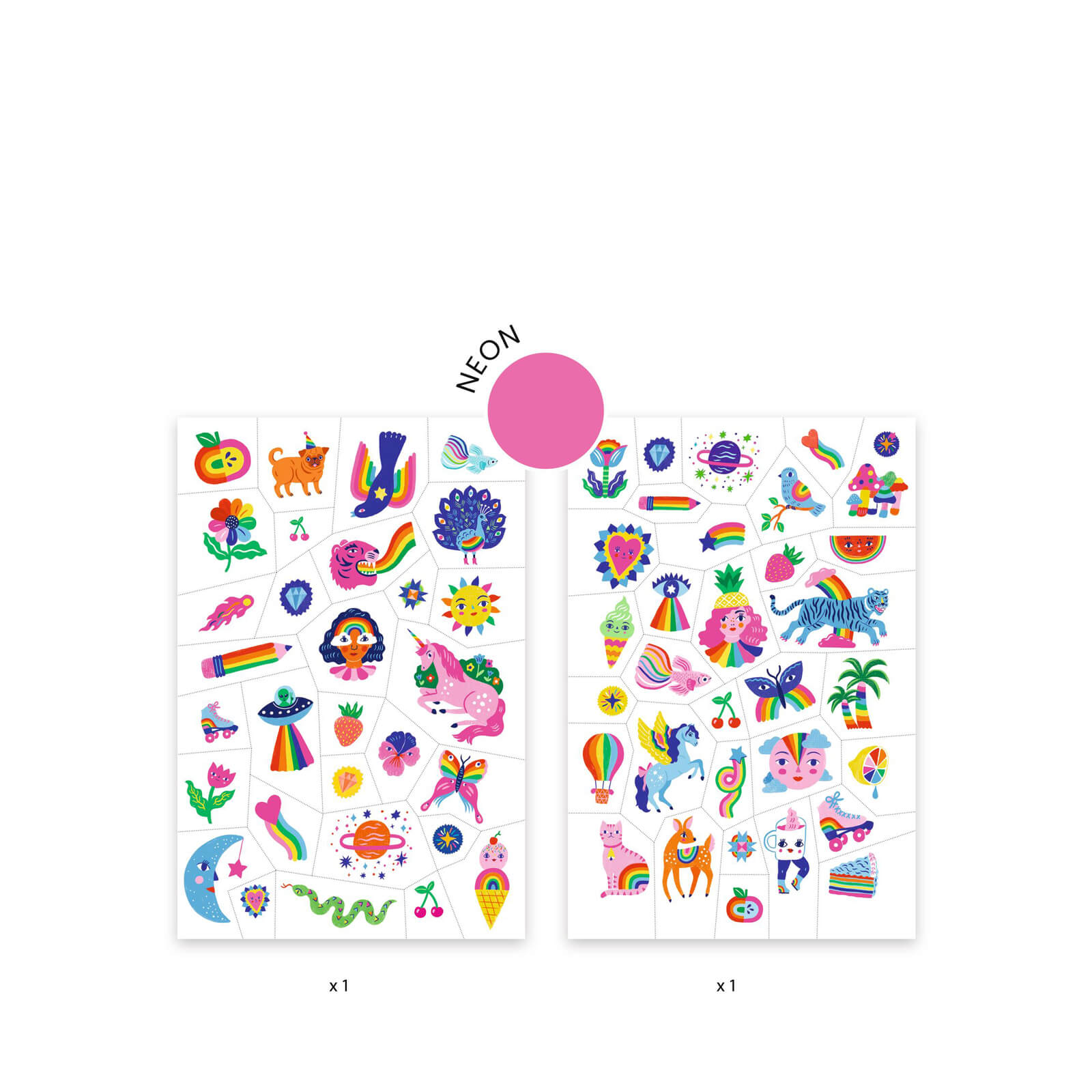 50 Temporary Tattoos - Rainbow