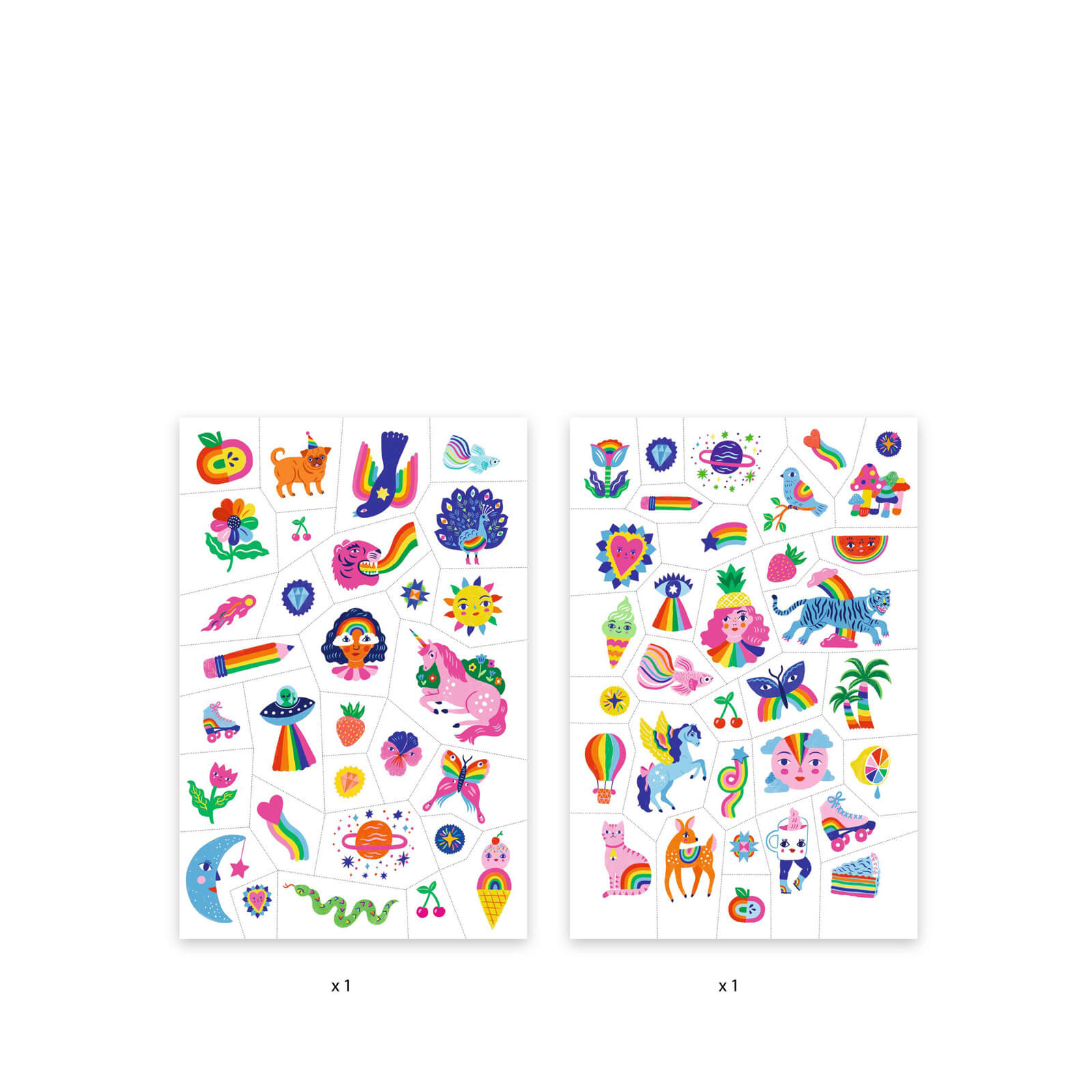 50 Temporary Tattoos - Rainbow