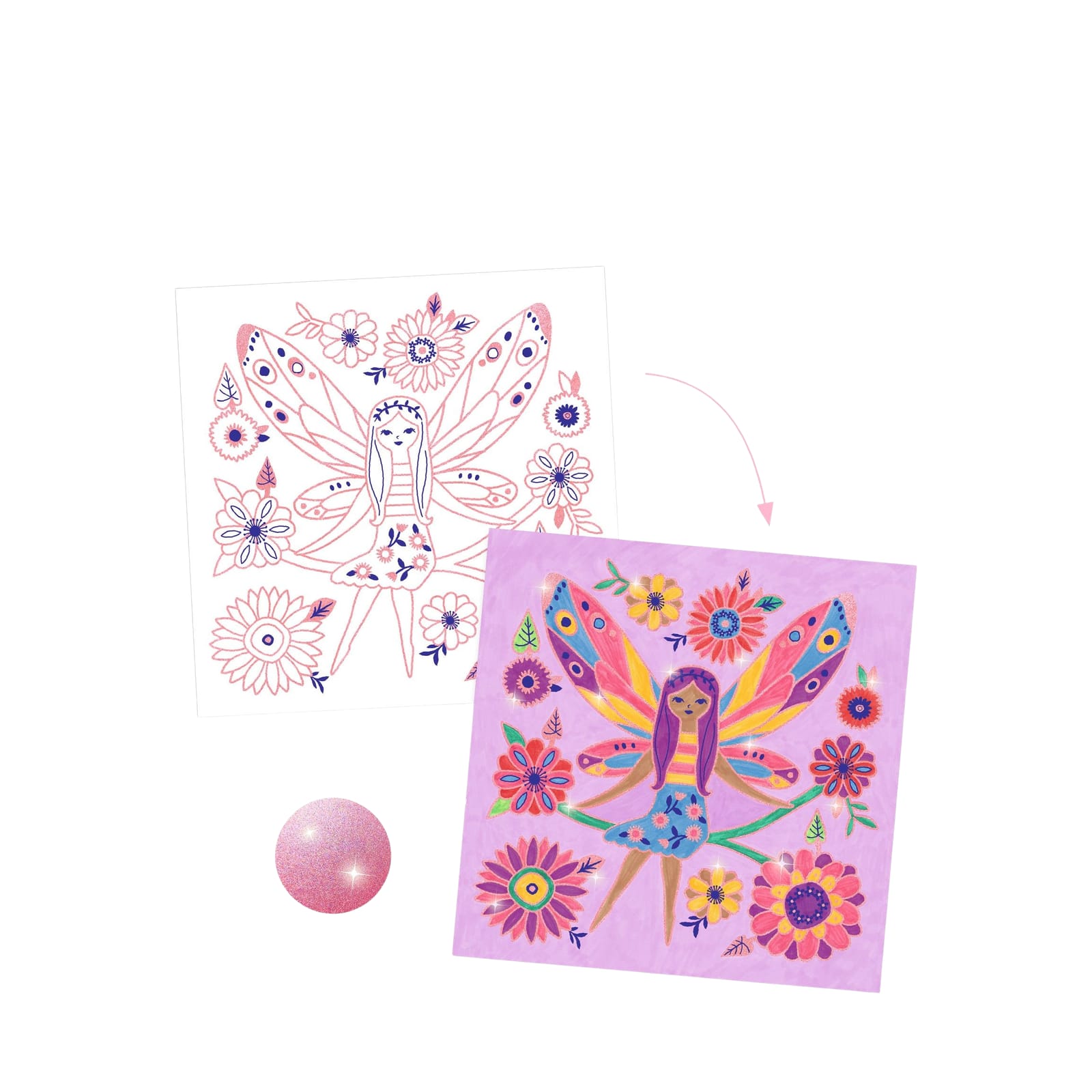 Shiny Colouring Craft Set - Little Wings
