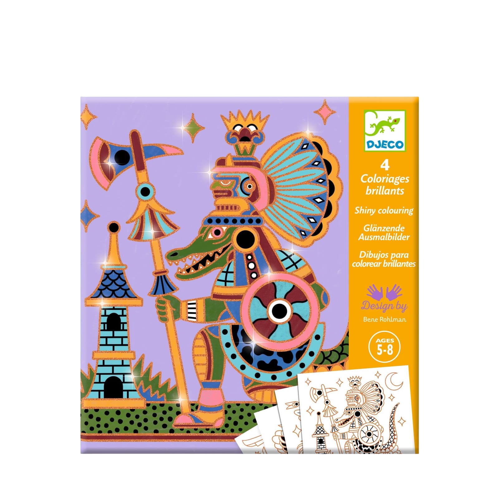 Shiny Colouring Craft Set - Animal Warriors