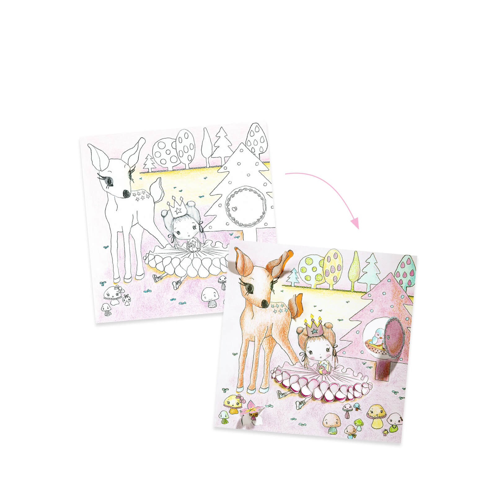 Colouring Doors Craft Set - Little Ballerina