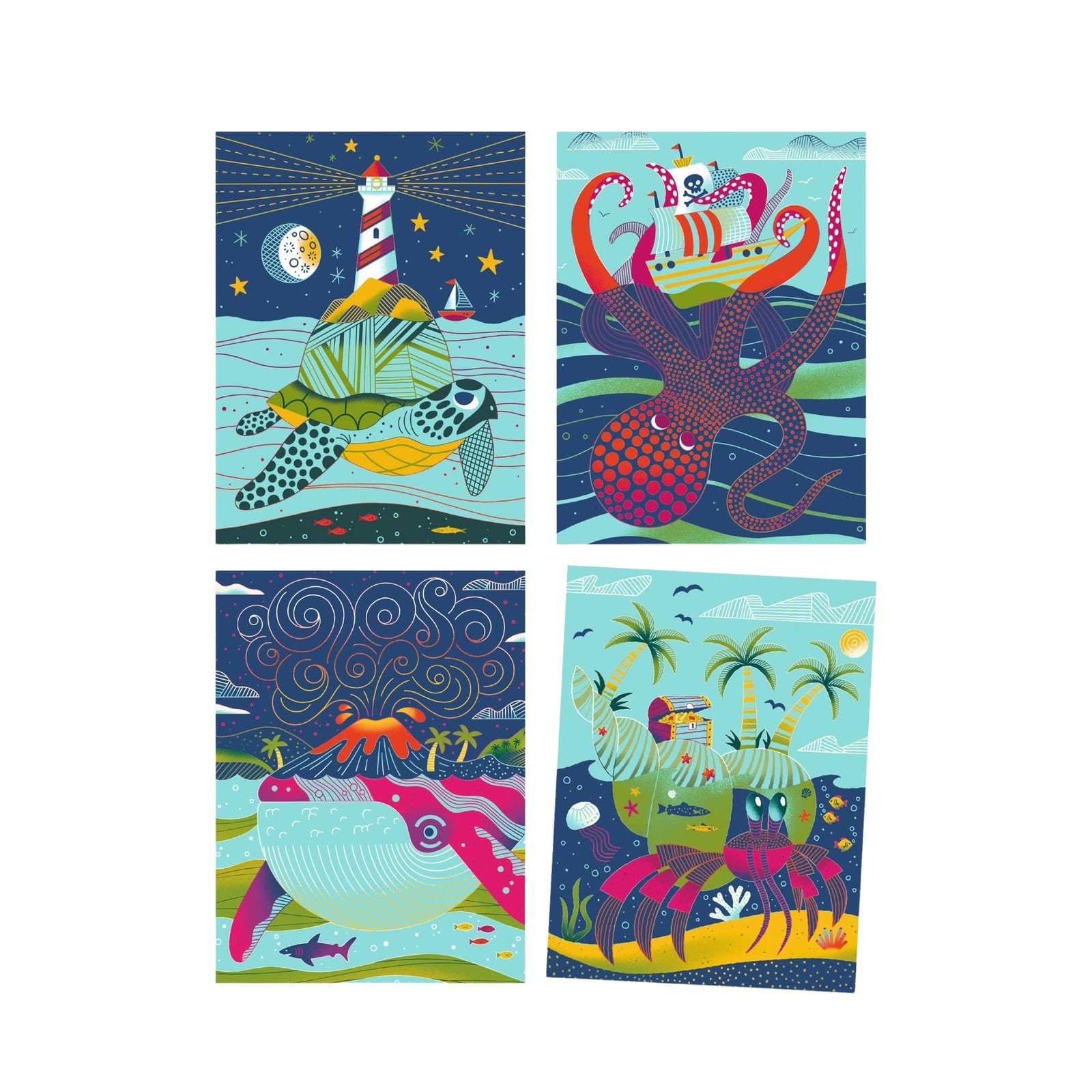 Colour Scratch Boards - Topsy Turvy