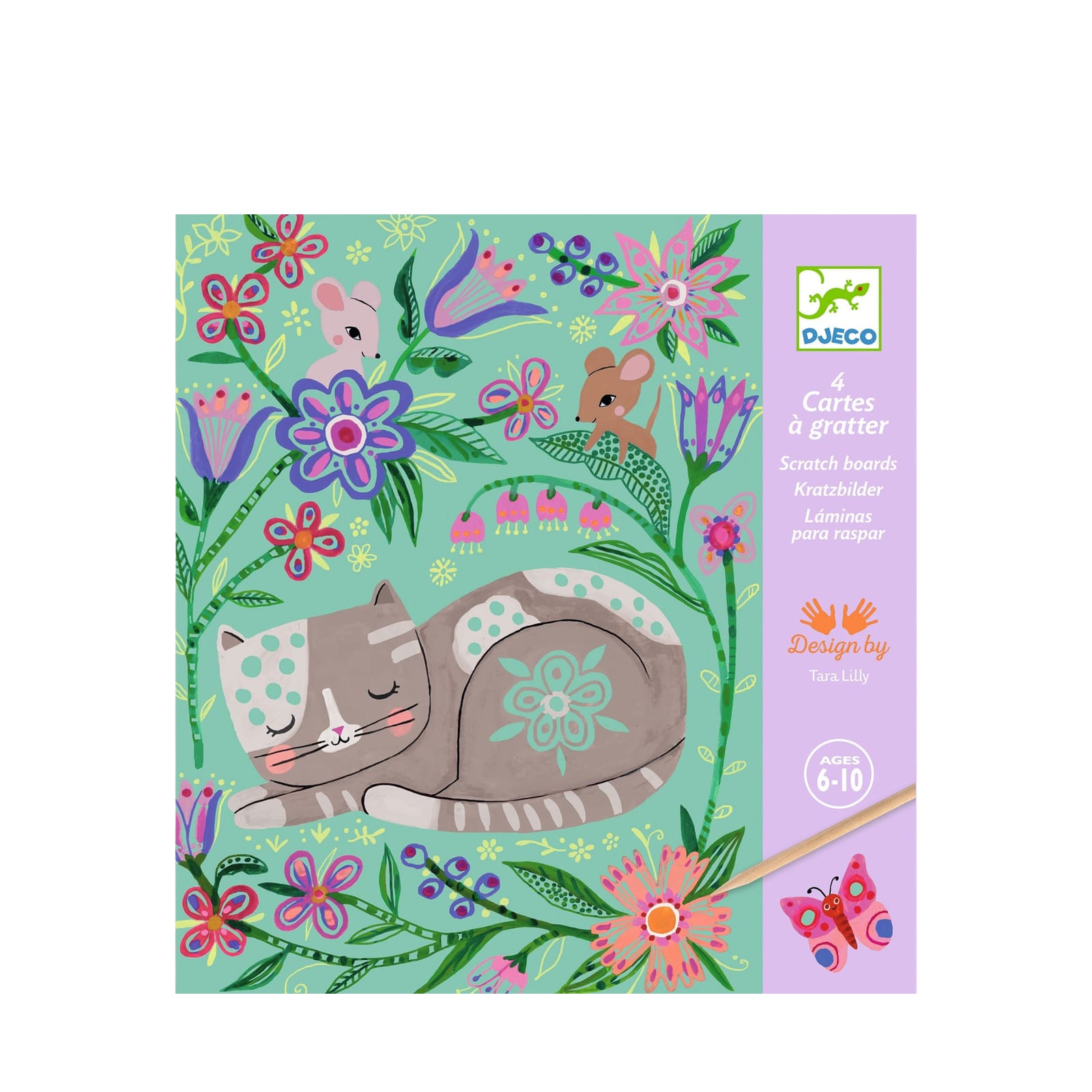 Colour Scratch Boards - Garden Animals