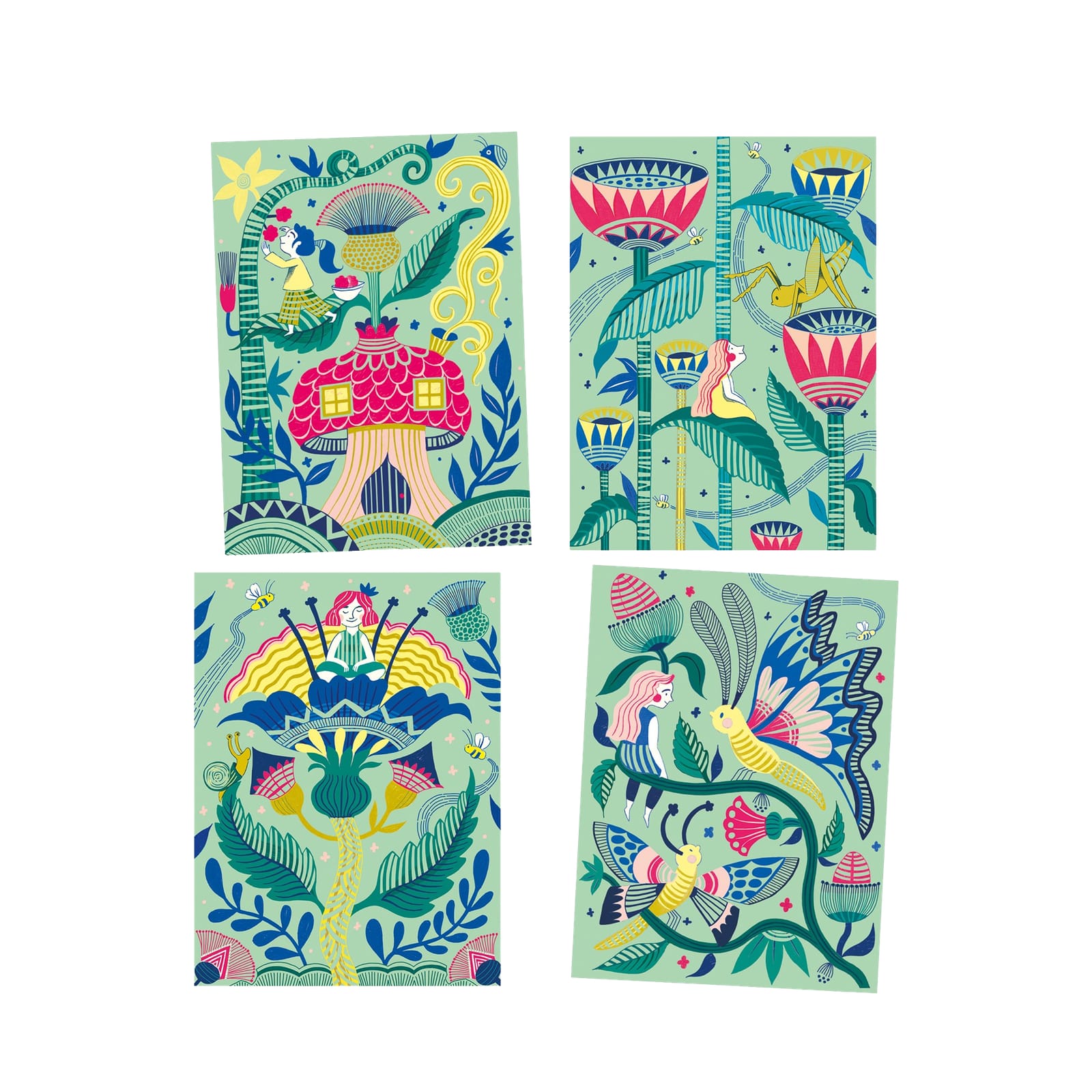 Colour Scratch Boards - Fantasy Garden