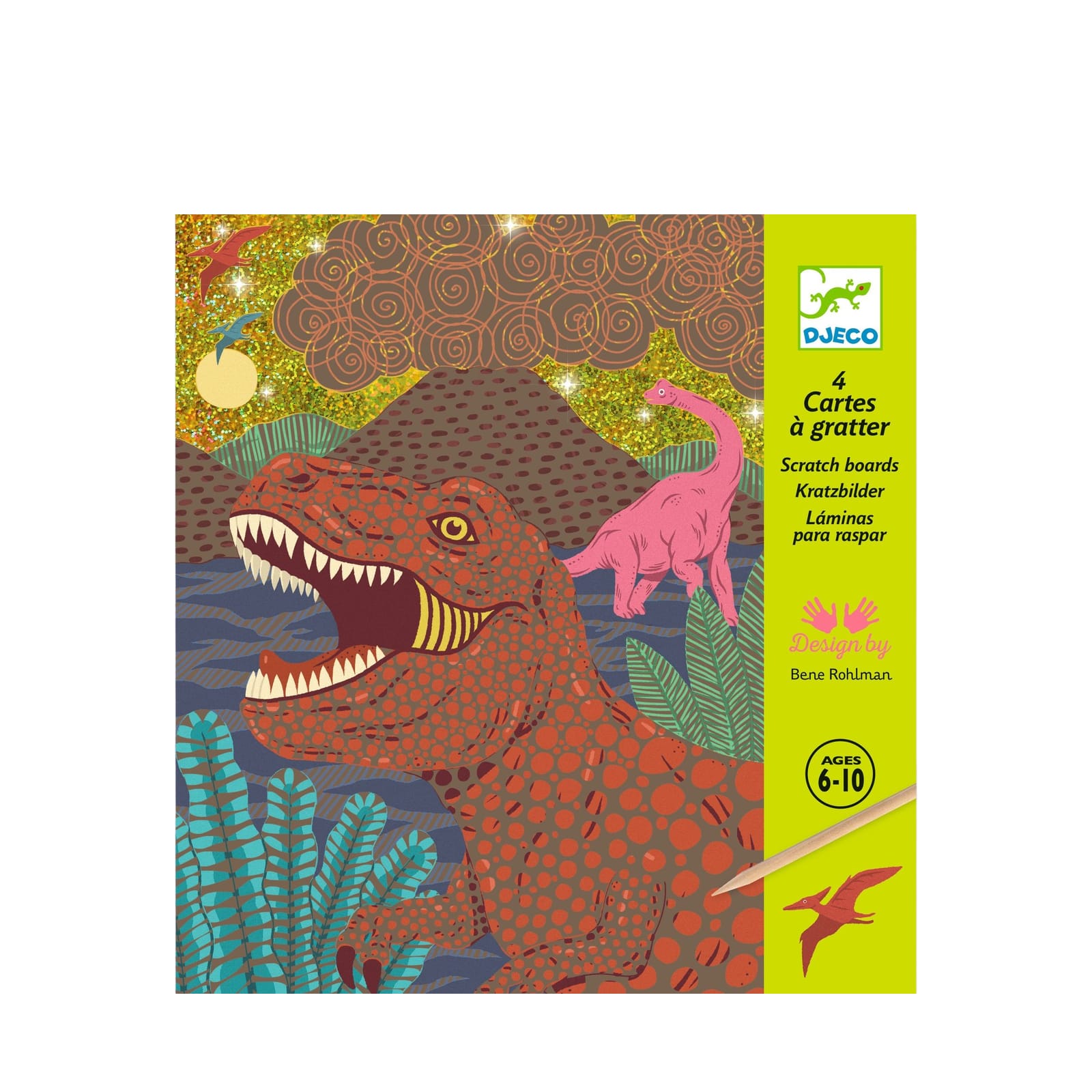 Colour Scratch Boards - Dinosaurs