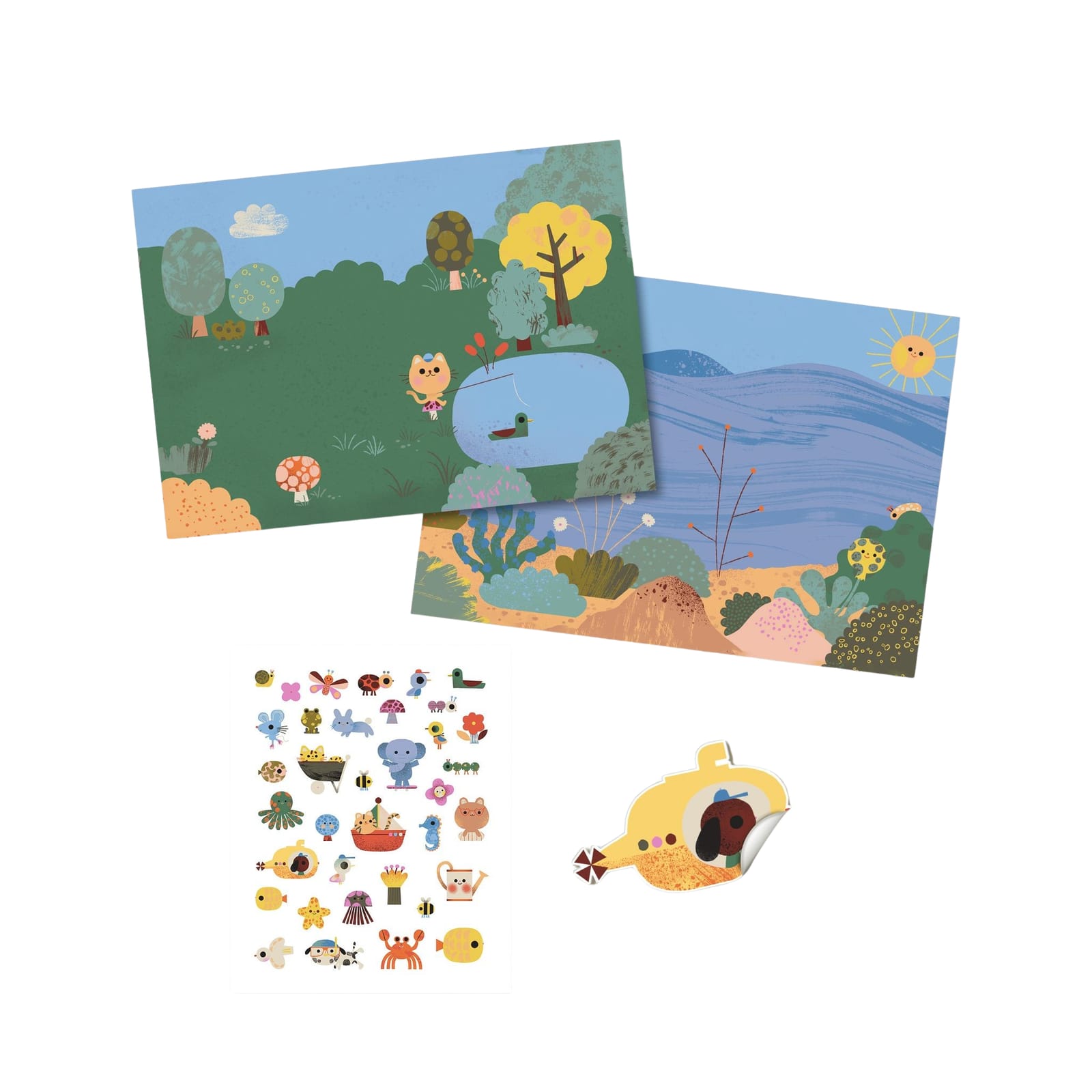 Repositionable Stickers Board - Summertime