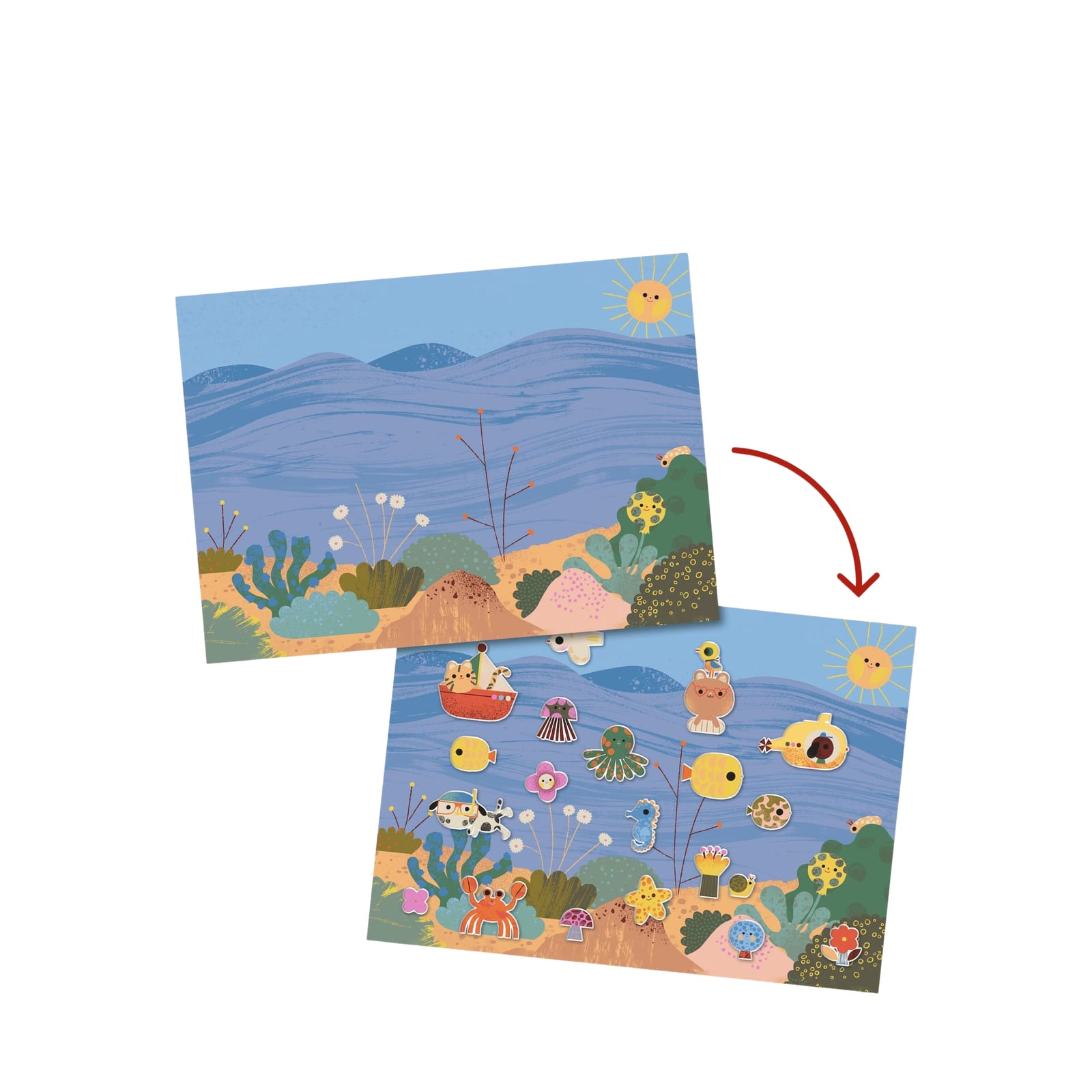 Repositionable Stickers Board - Summertime