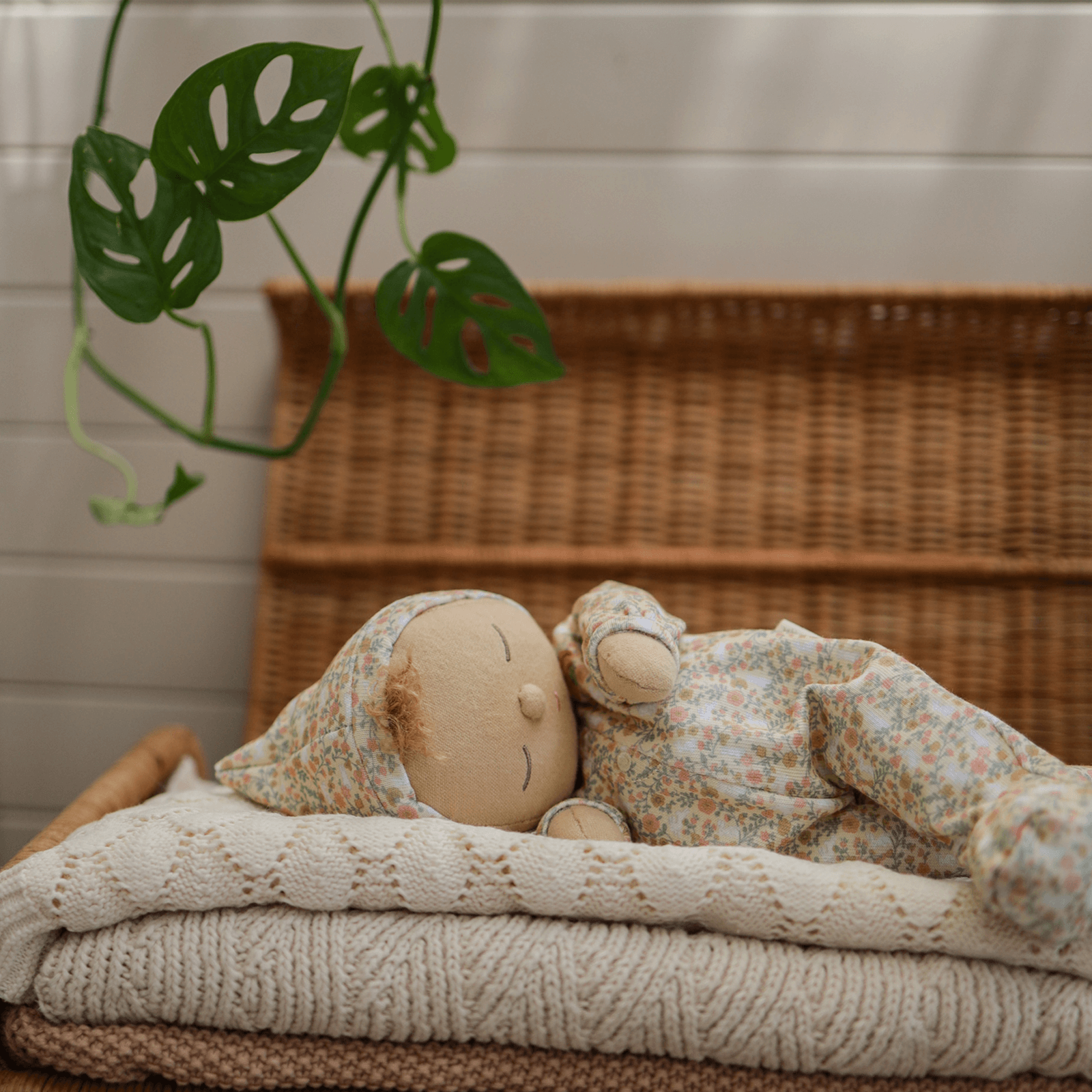 Dozy Dinkum Doll - Custard Garden Floral