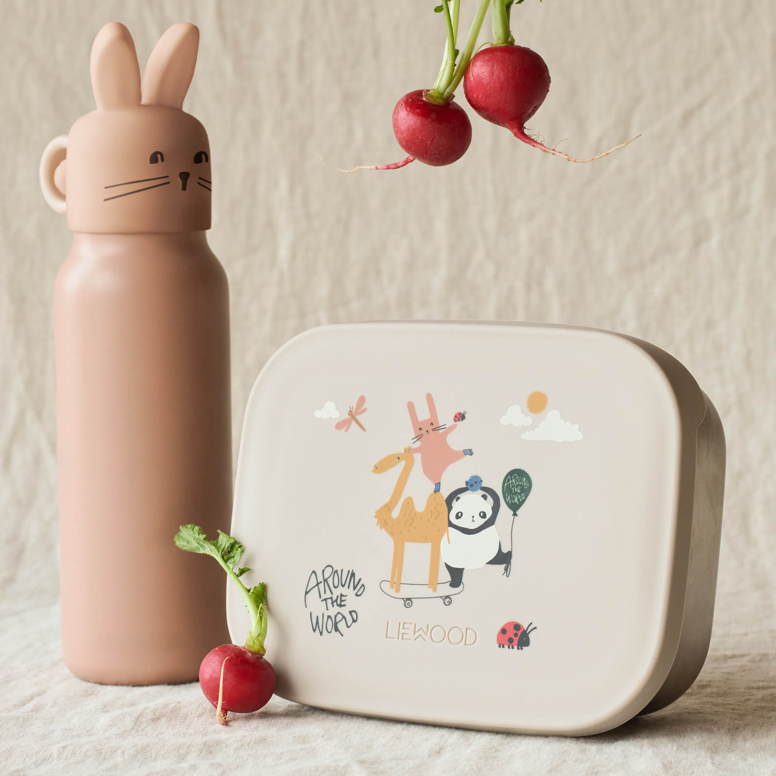 Falk Water Bottle and Rabbit Lid 350ml - Pale Tuscany