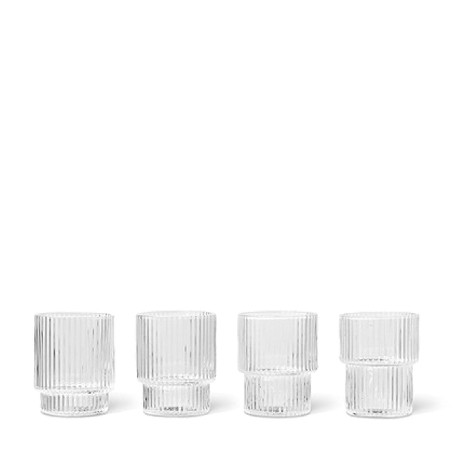 Ripple Small Glasses - Set of 4 - Clear