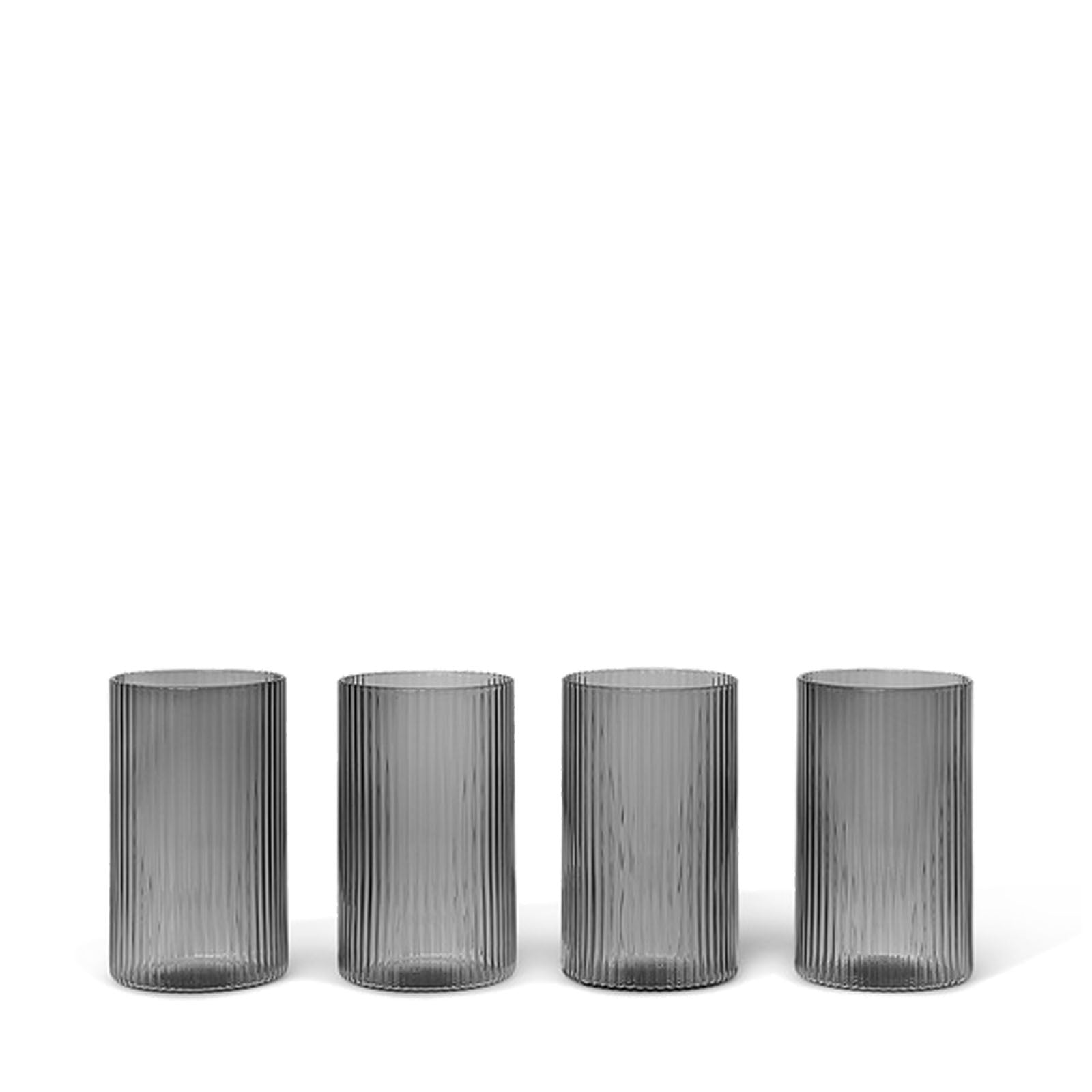 Ripple Verrines - Set of 4 - Smoked Grey