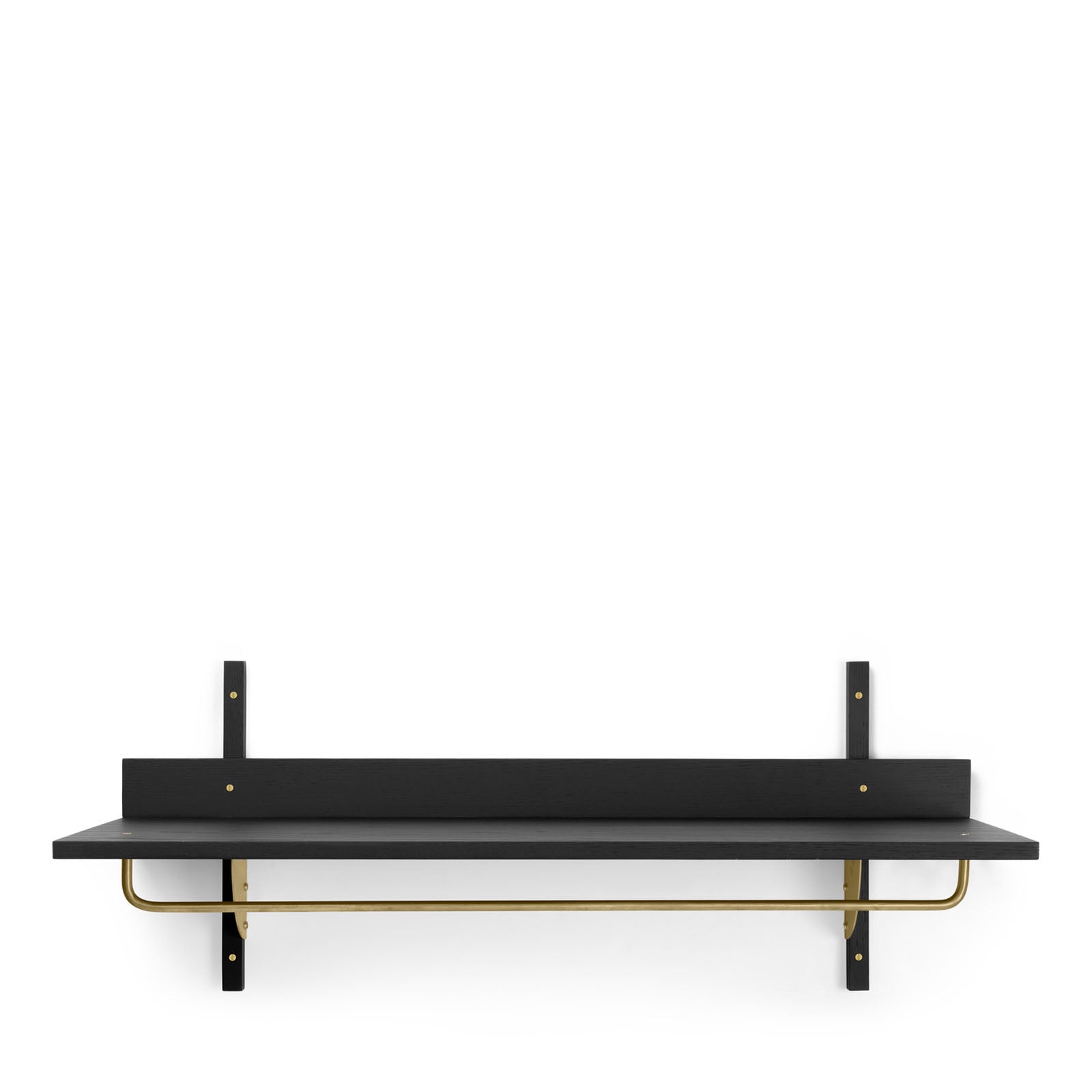 Sector Rack Shelf - Black Ash/Brass