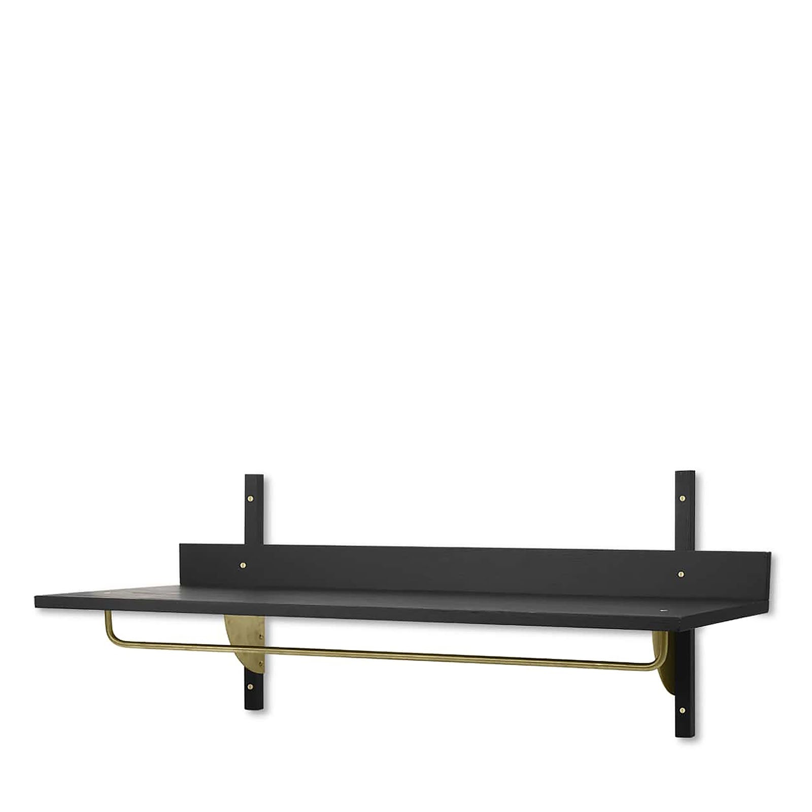 Sector Rack Shelf - Black Ash/Brass