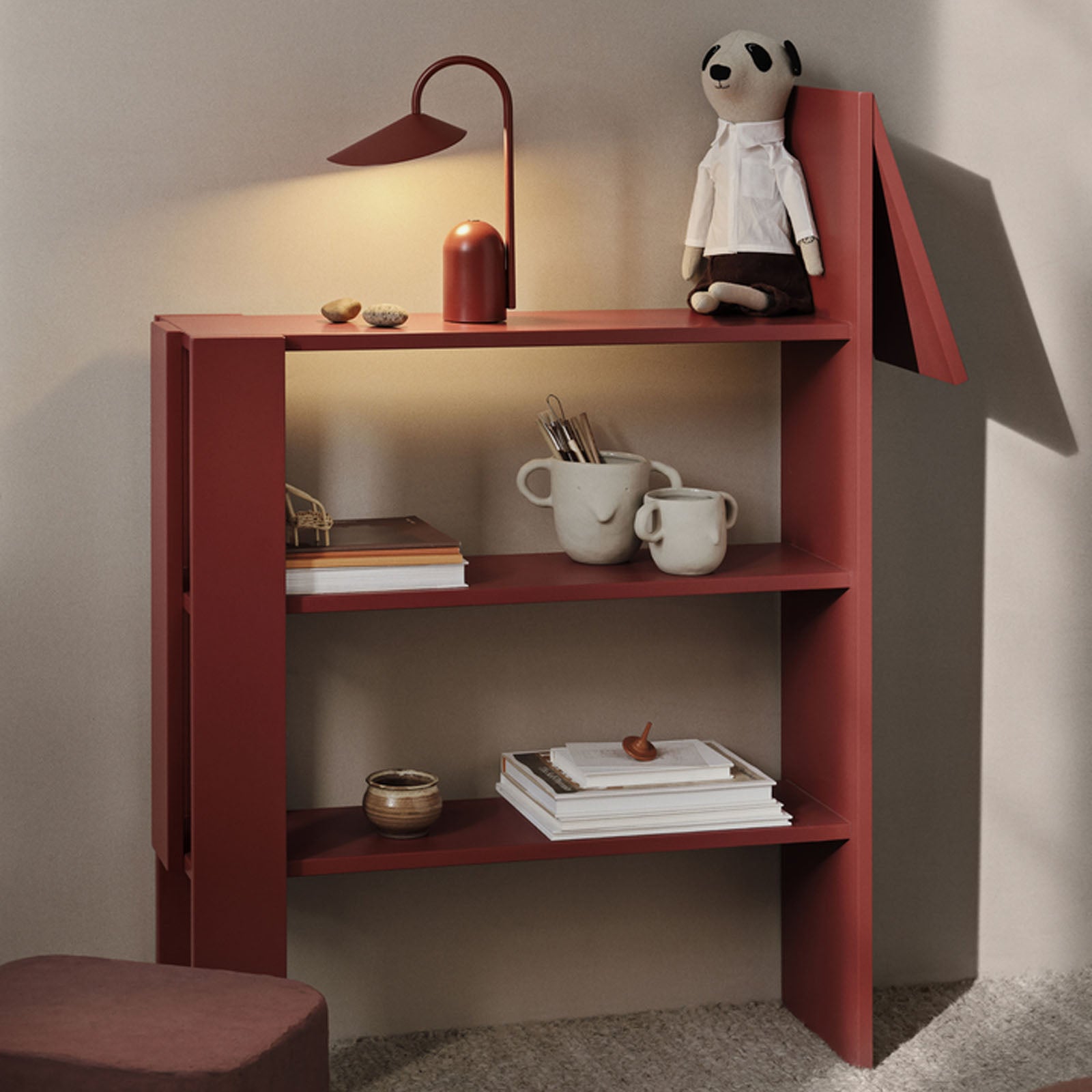 Horse Bookcase - Poppy Red