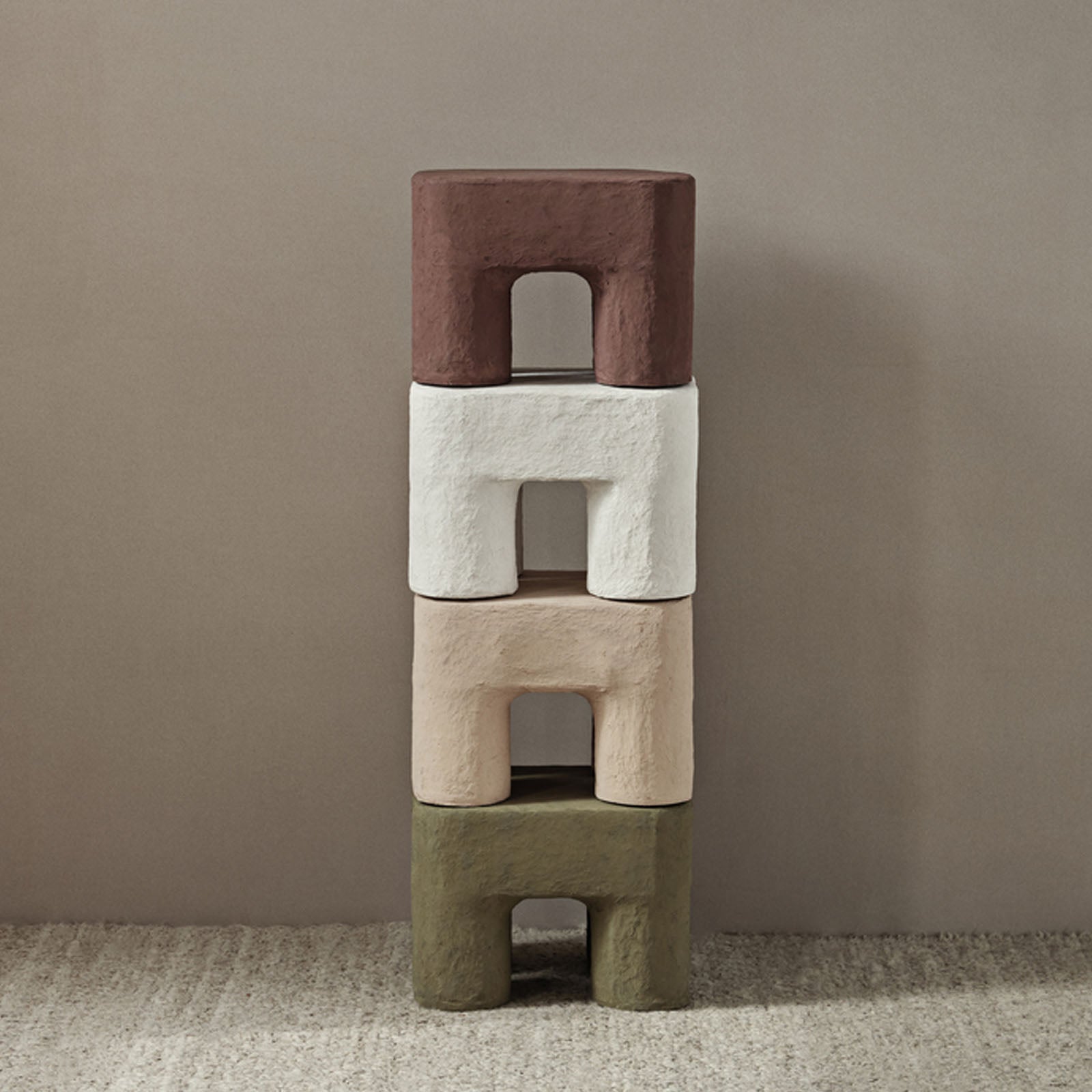 Podo Stool - Red Brown