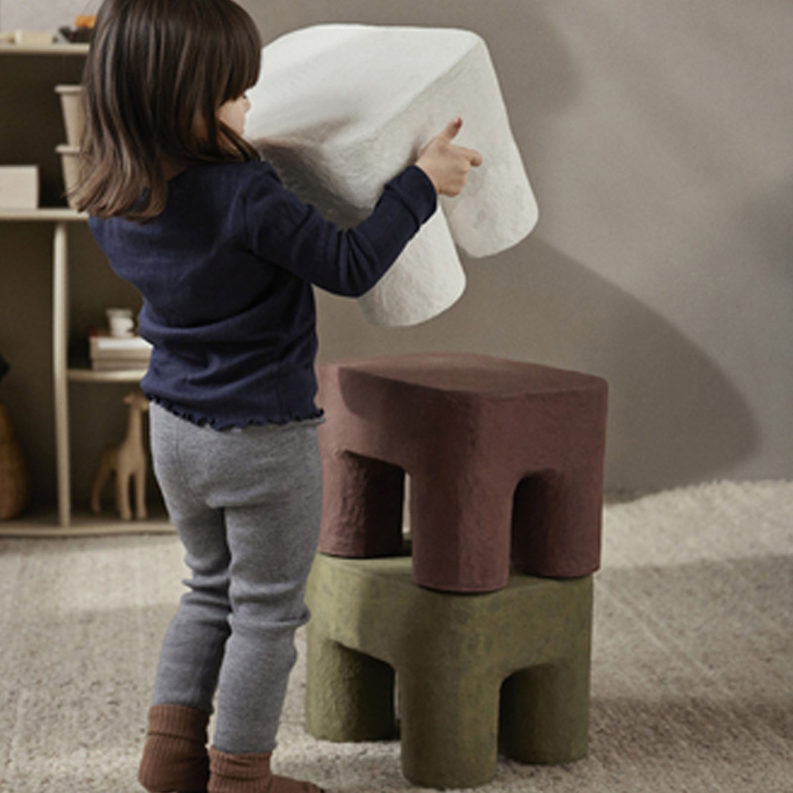 Podo Stool - Red Brown